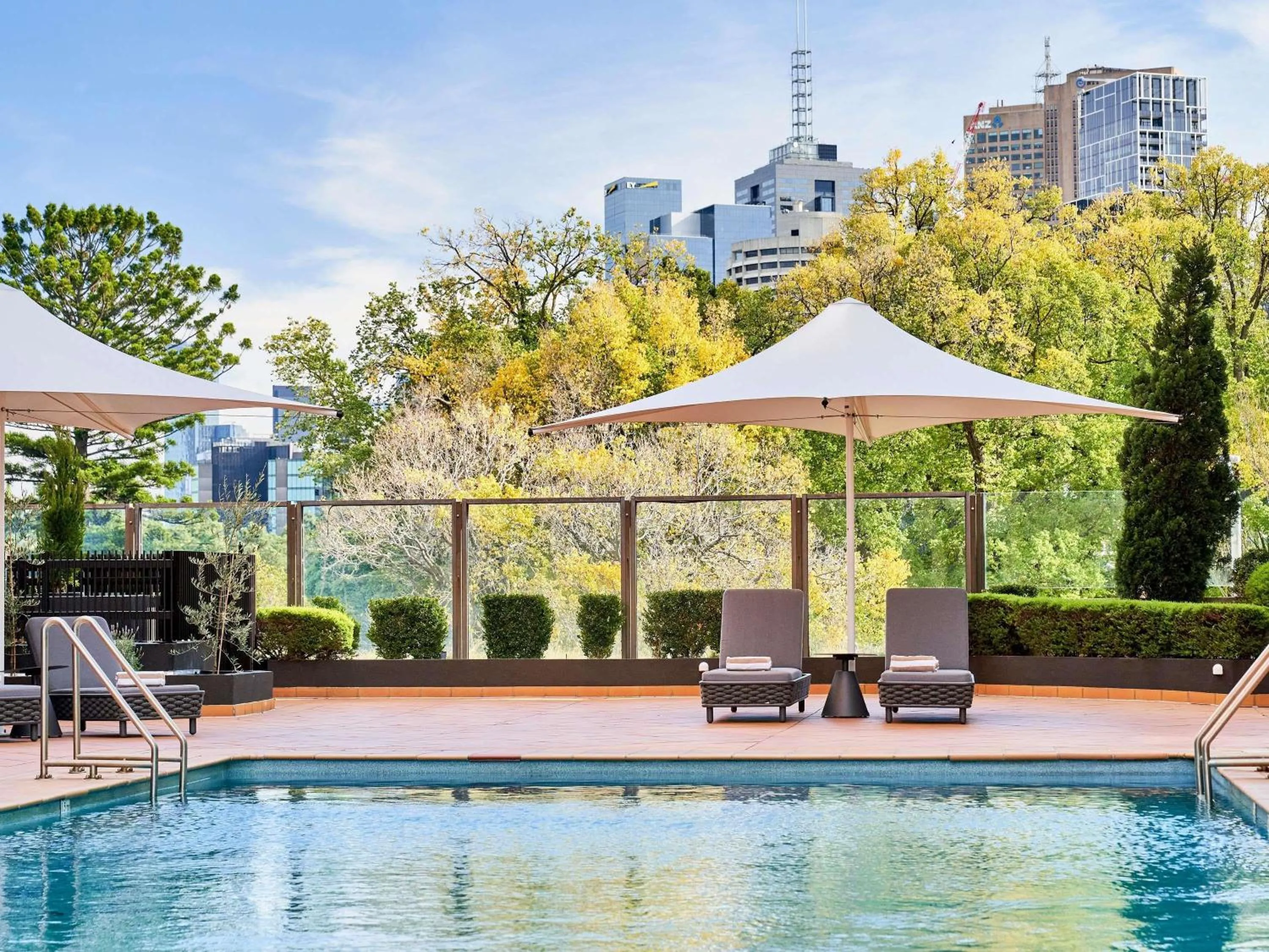 Pool view in Pullman Melbourne On the Park