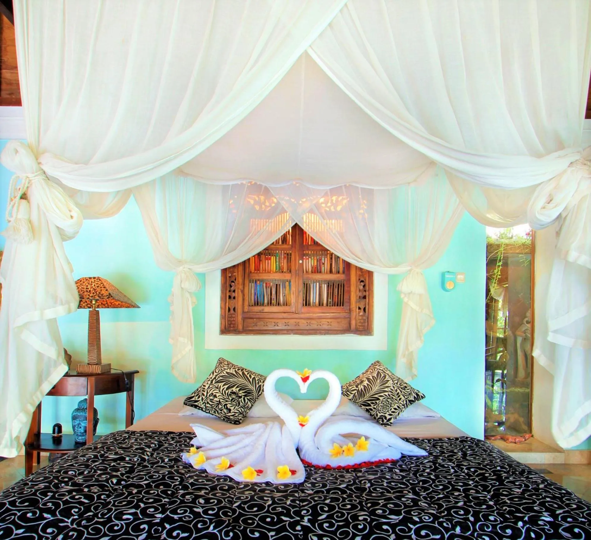 Bedroom, Bed in The Mahogany Villa Ubud
