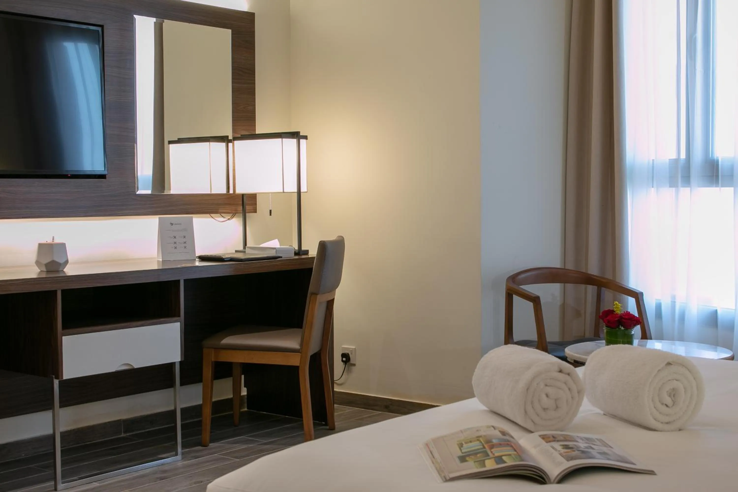 Bed in Hafawah Suites