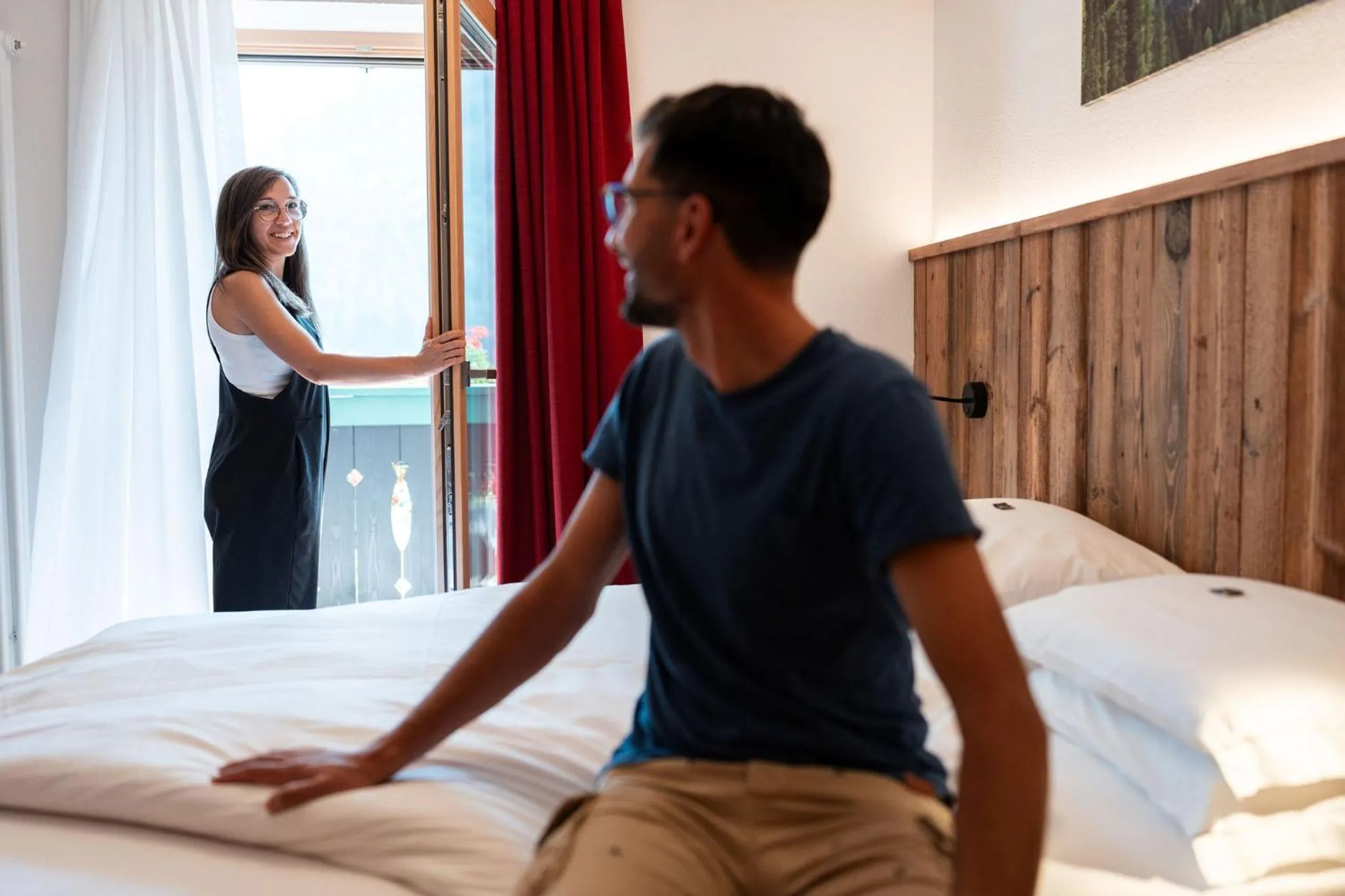 Bedroom, Bed in Hotel Piedibosco