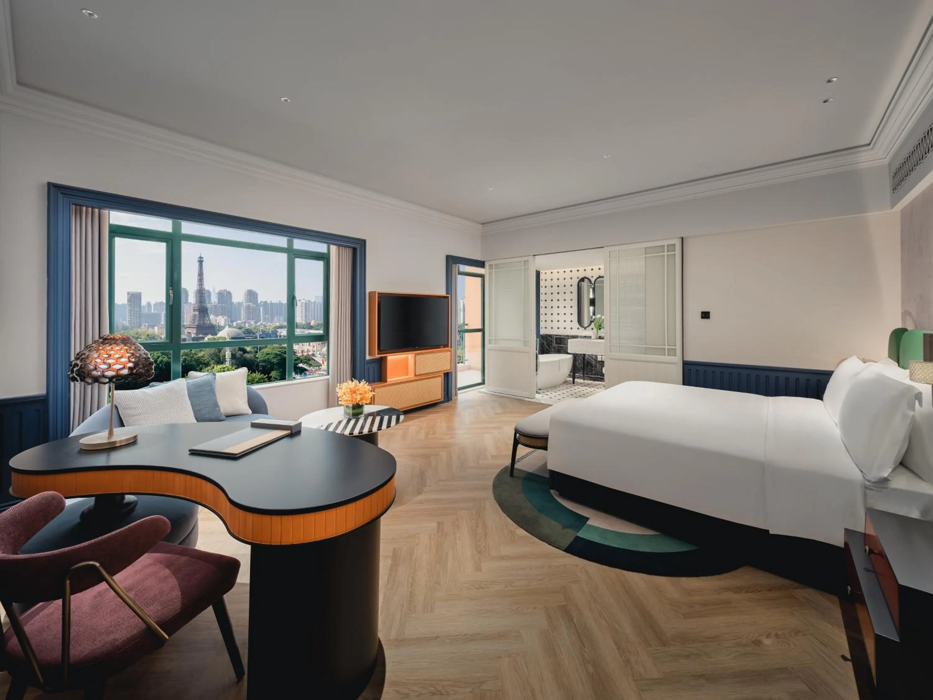 Photo of the whole room, Bed in Hotel Indigo Shenzhen Overseas Chinese Town by IHG