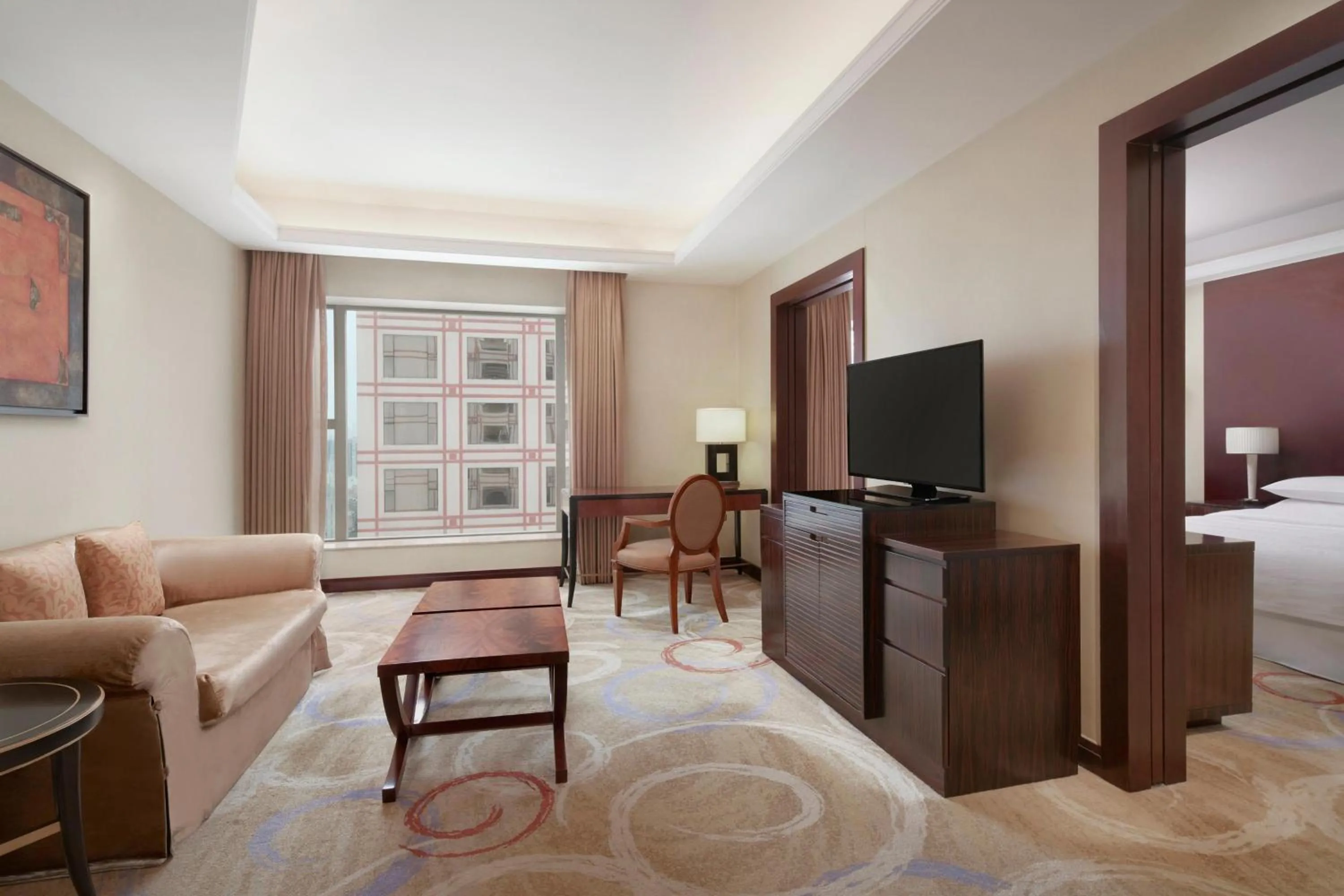 Living room, Bed in Sheraton Ningbo Hotel - Tianyi Square
