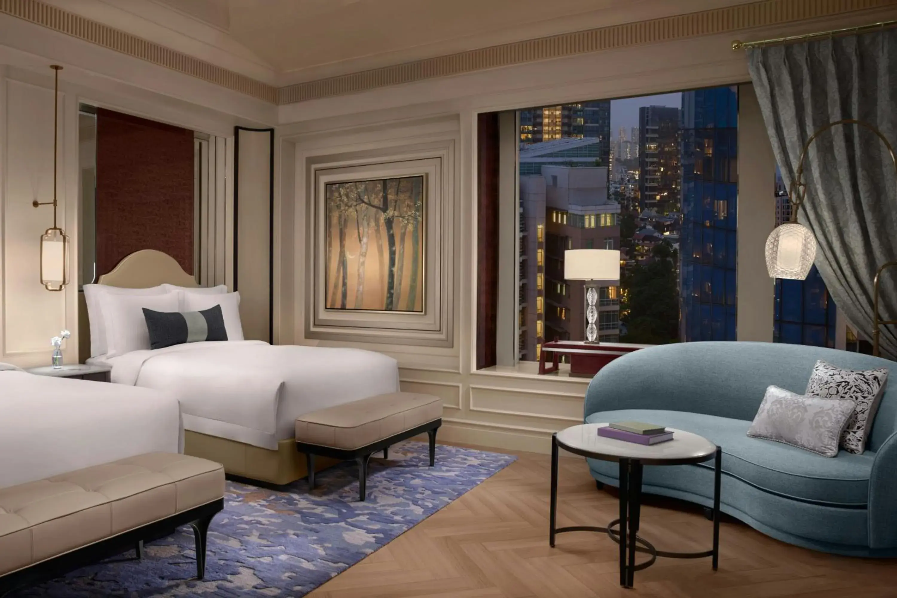 Lady Astor, Larger Guest Room, 2 Double Beds in The St. Regis Singapore Lady Astor, Larger Guest Room, 2 Double Beds in The St. Regis Singapore