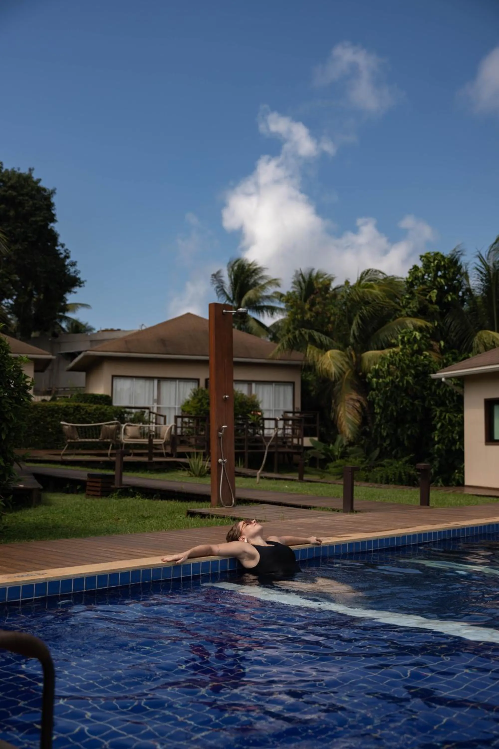 Pool view in Pousada Lua Bela