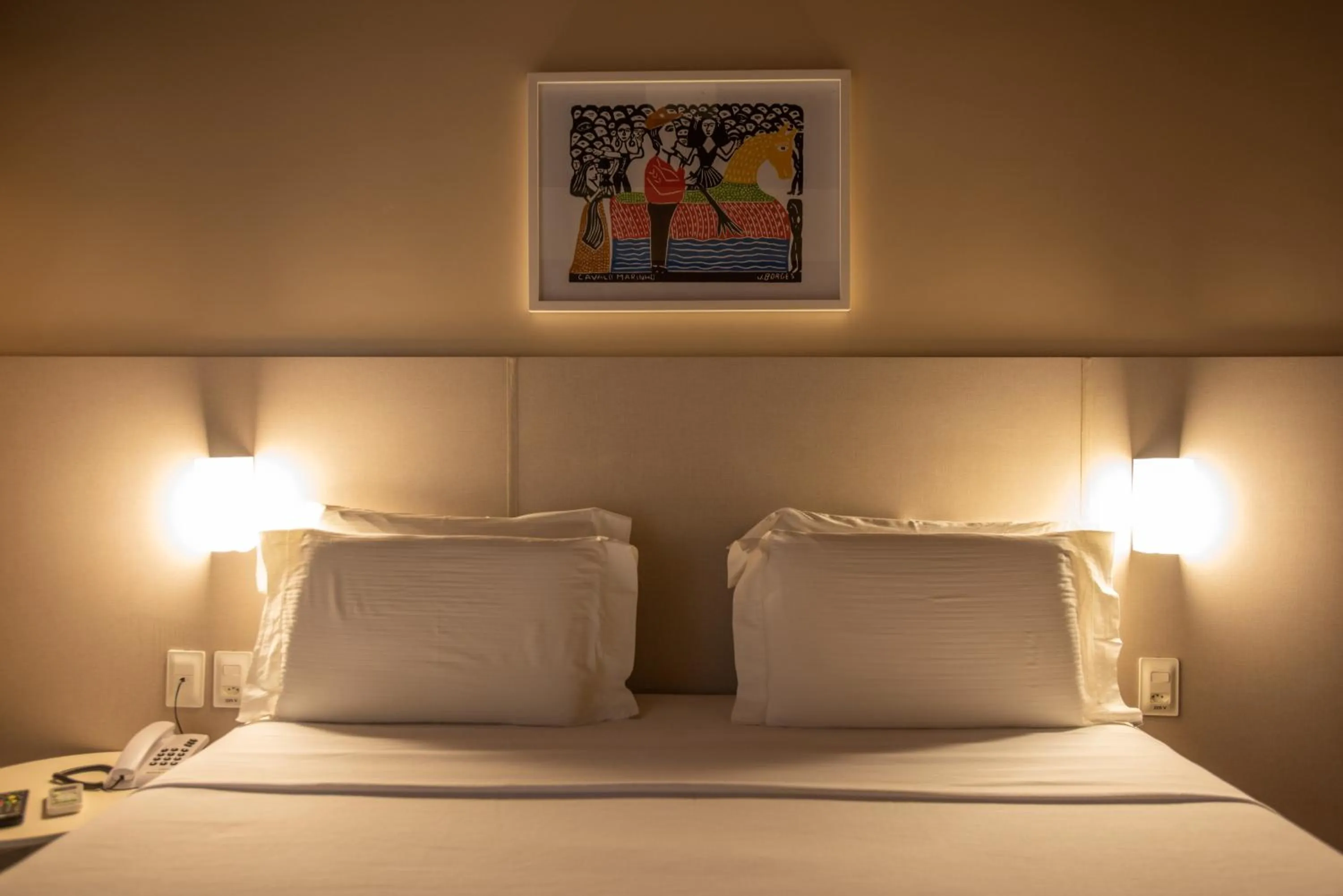 Bed in Pousada Lua Bela