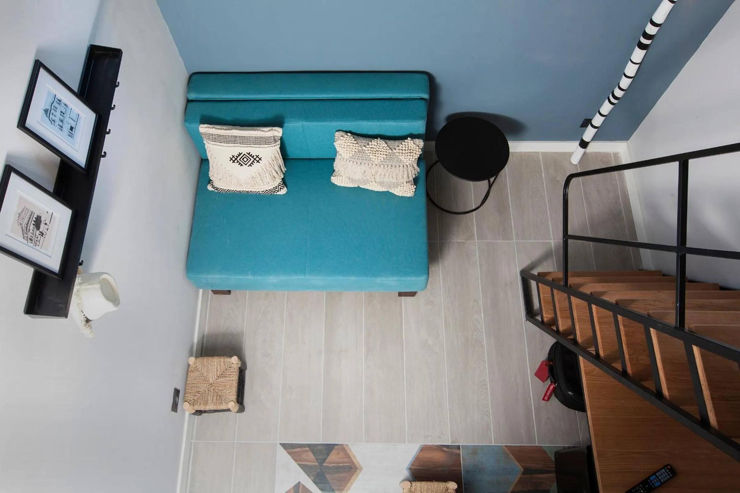 Seating area, Bed in The Spot Hostel