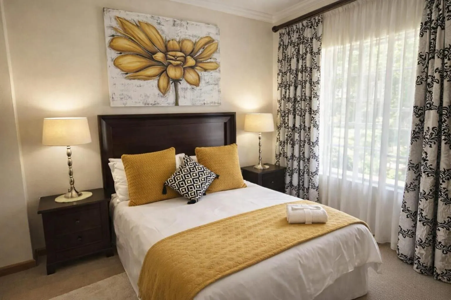 Bed in La Barune Guest House