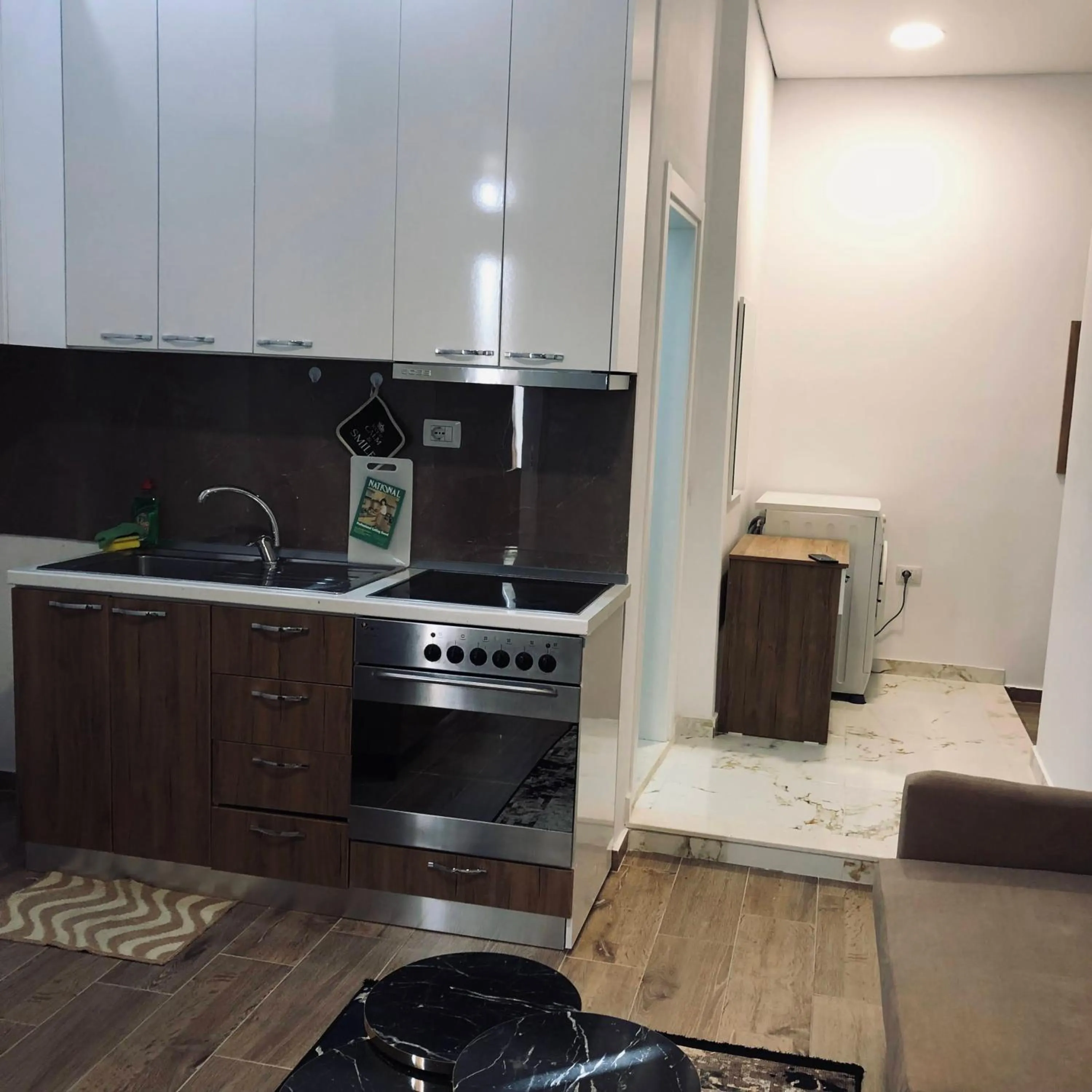 Kitchen or kitchenette in Rezidenca SHOPI Apartments