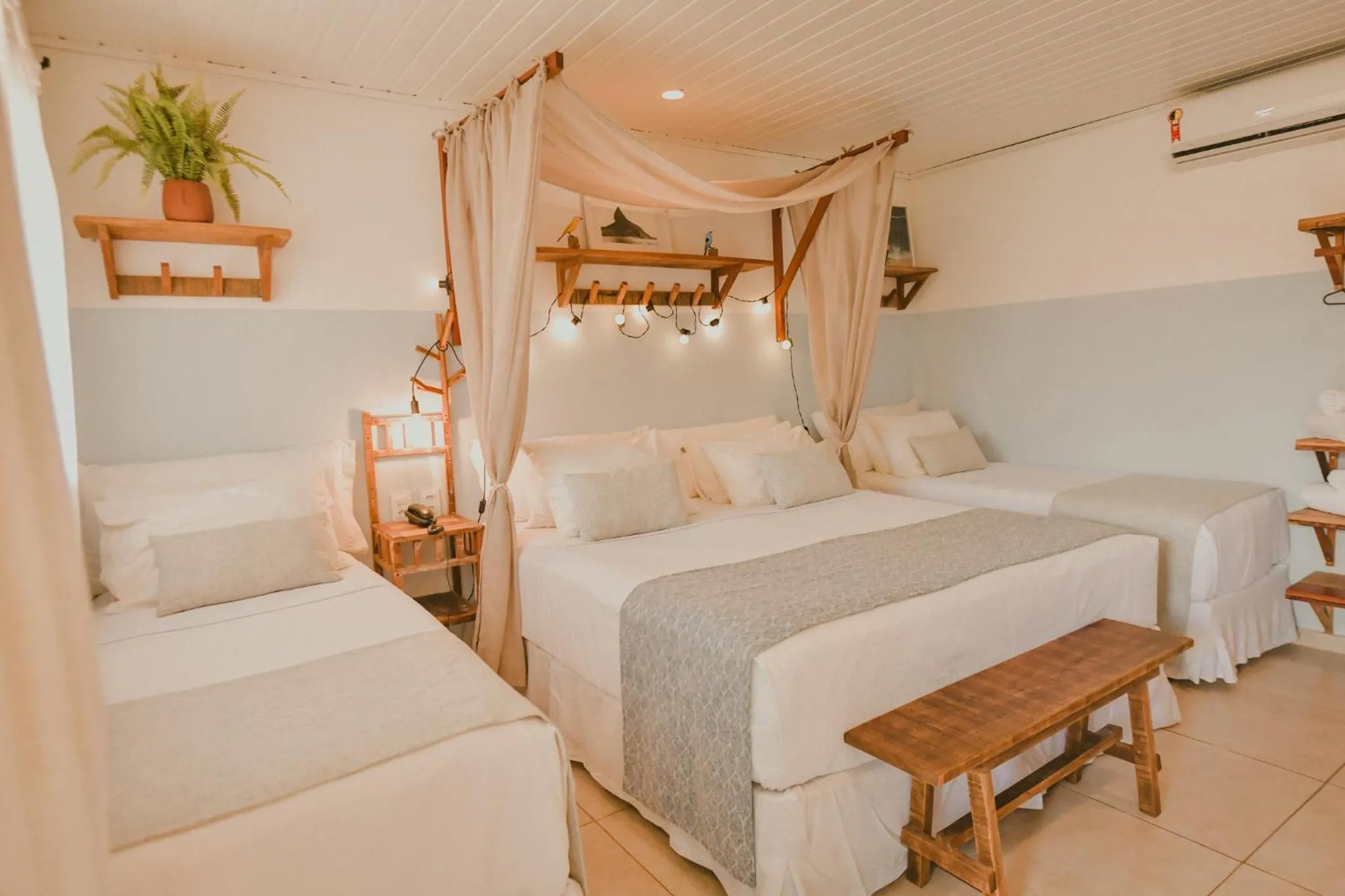 Bed in Ecocharme Pousada do Marcilio