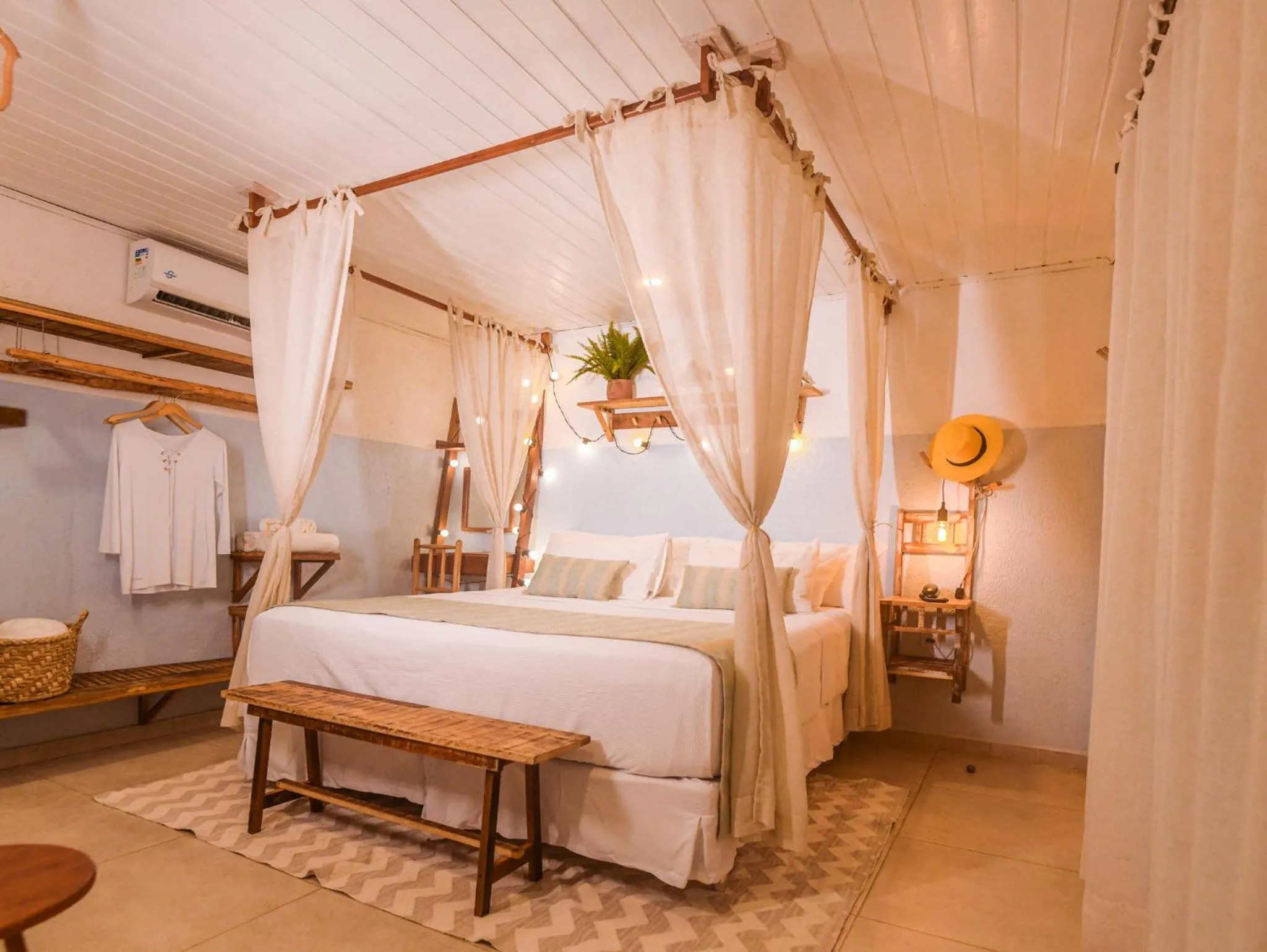 Bed in Ecocharme Pousada do Marcilio