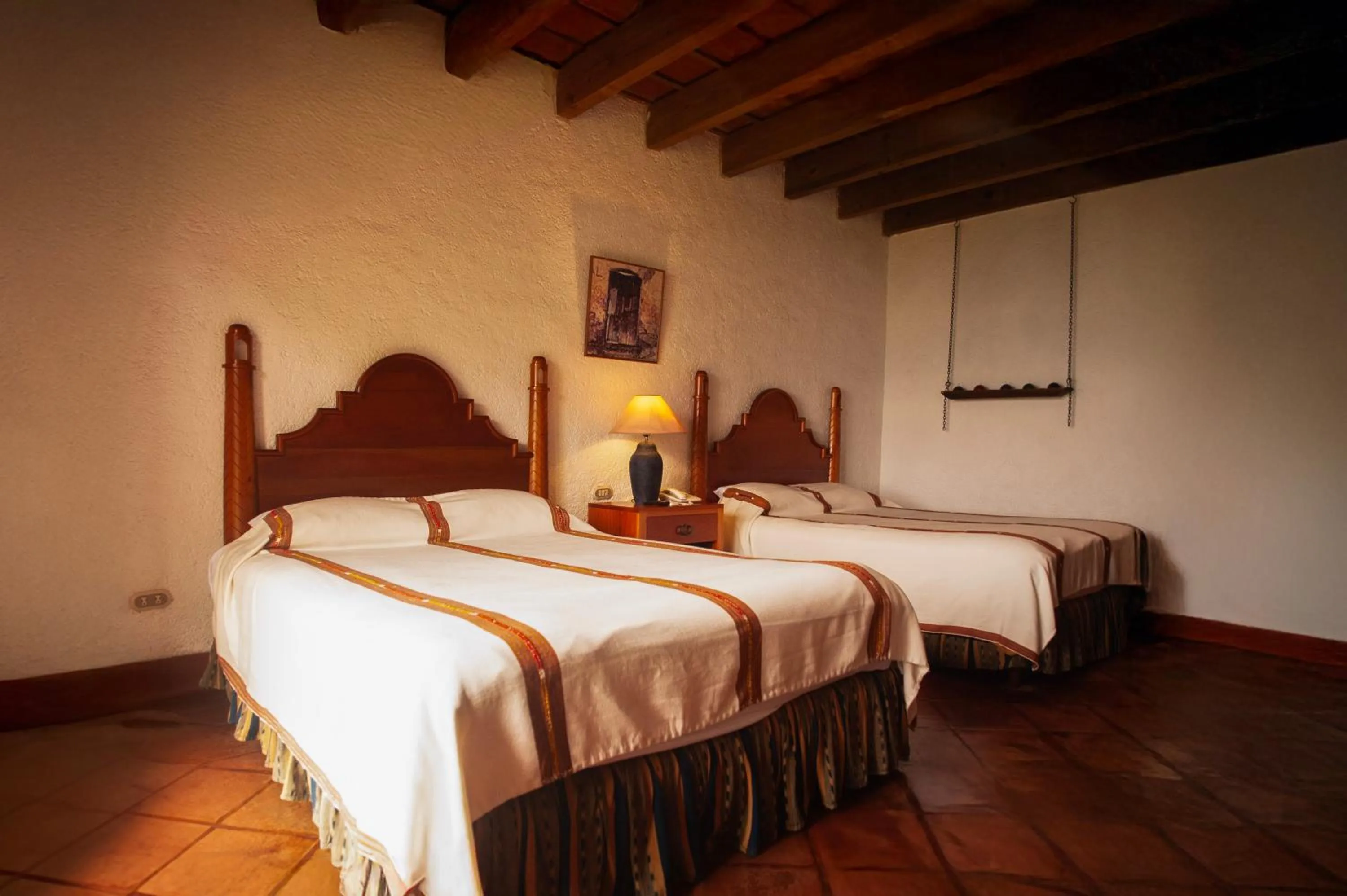 Bed in Hotel Posada de Don Rodrigo Panajachel
