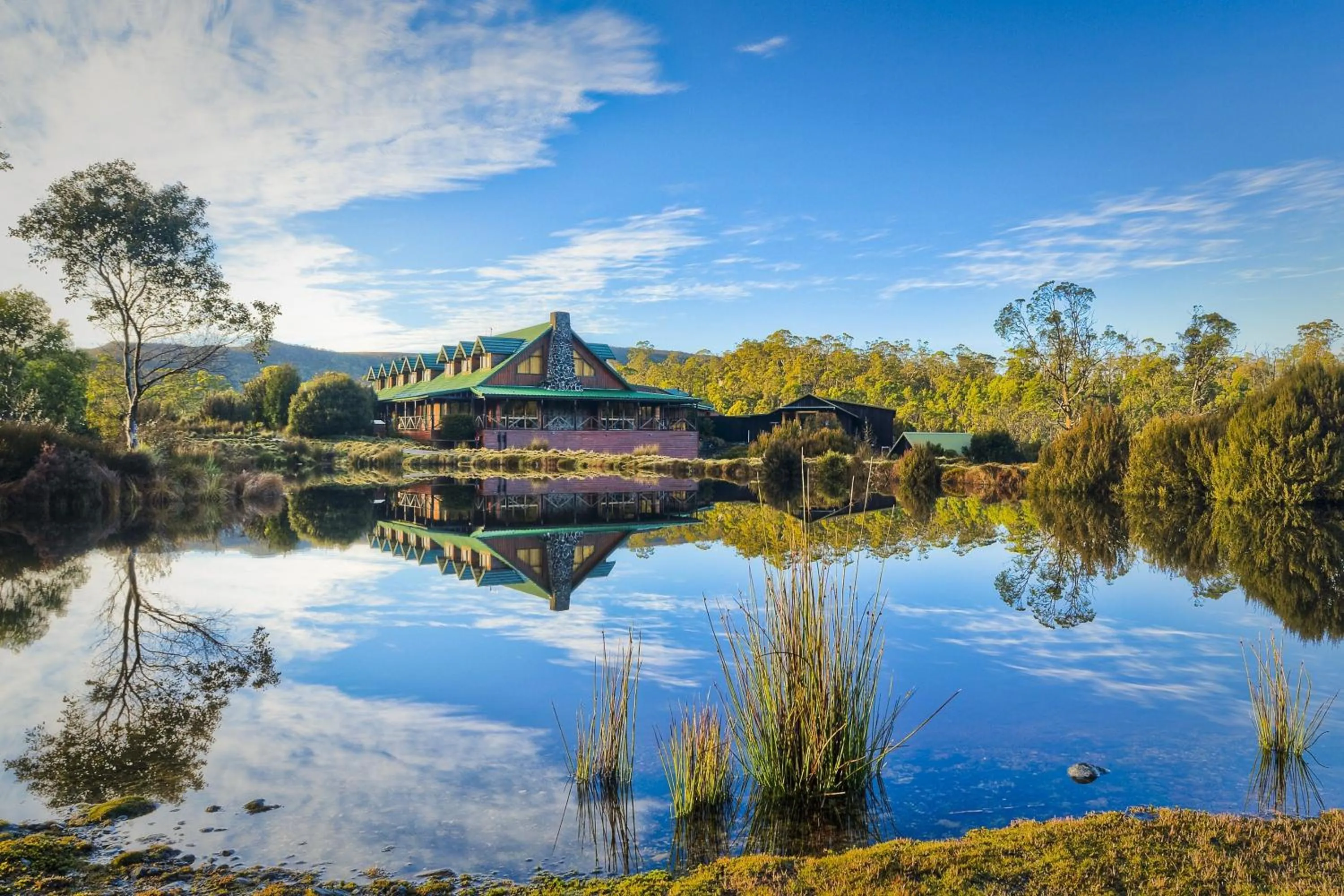 Facade/entrance in Peppers Cradle Mountain Lodge