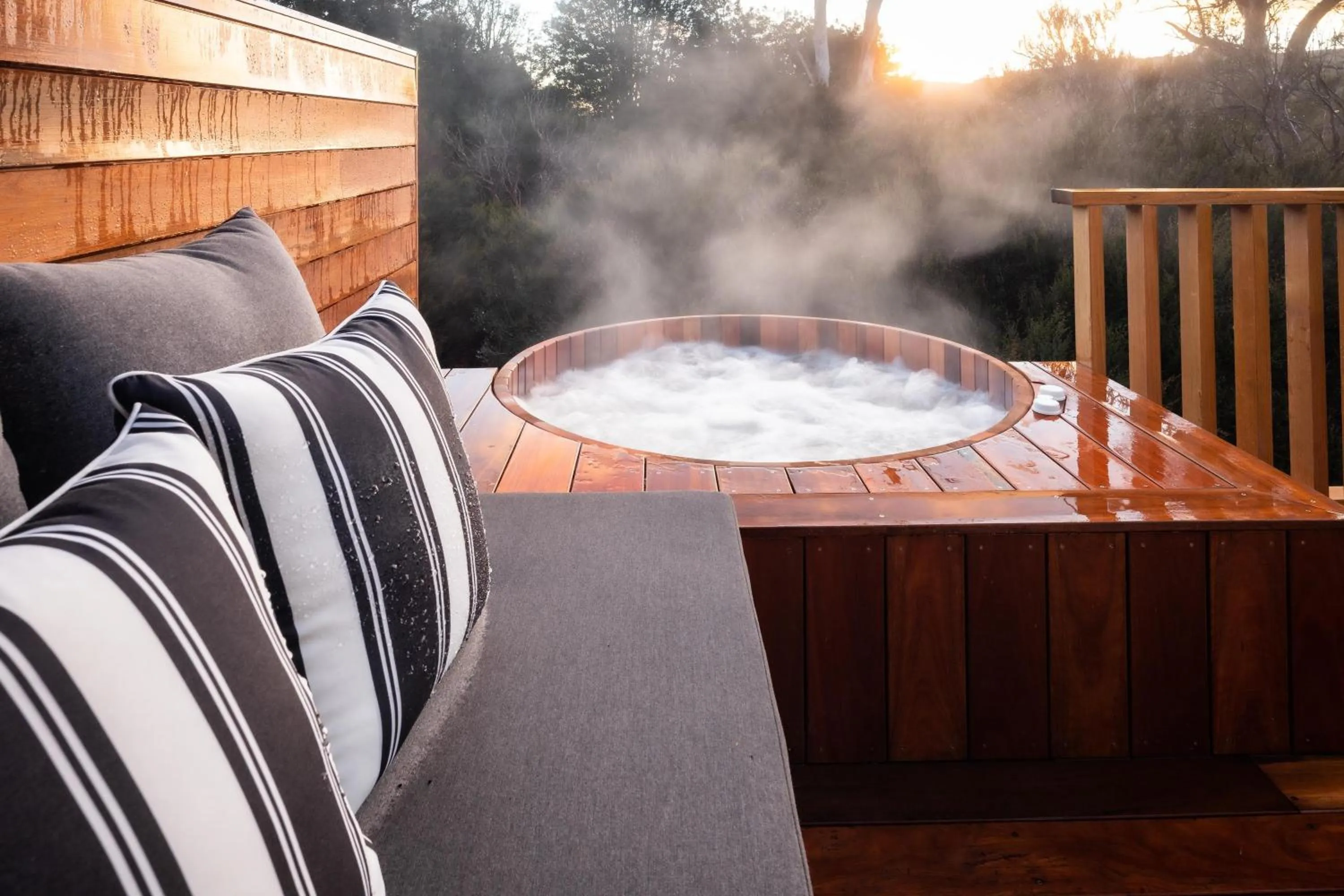 Hot Tub in Peppers Cradle Mountain Lodge