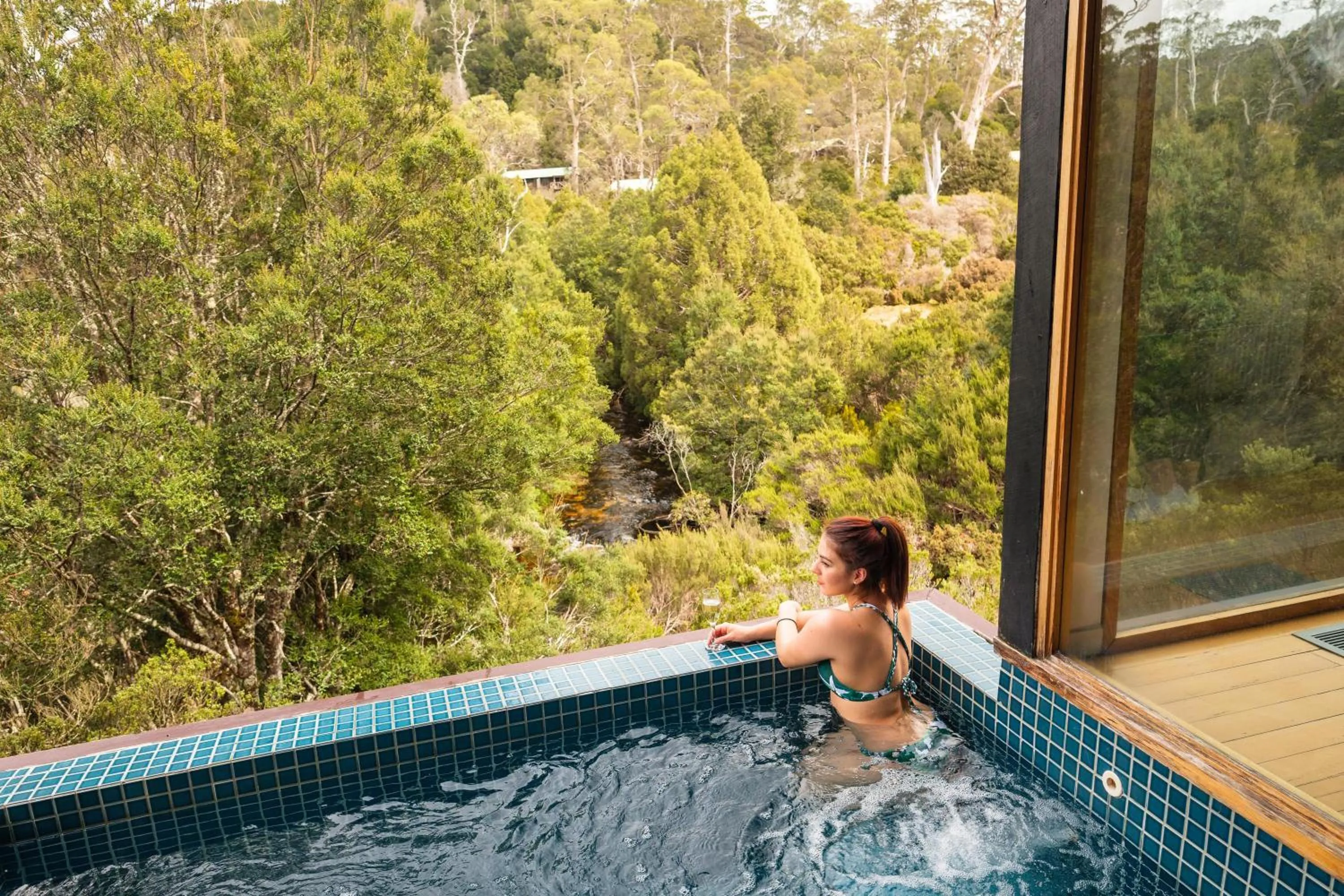 Hot Tub in Peppers Cradle Mountain Lodge