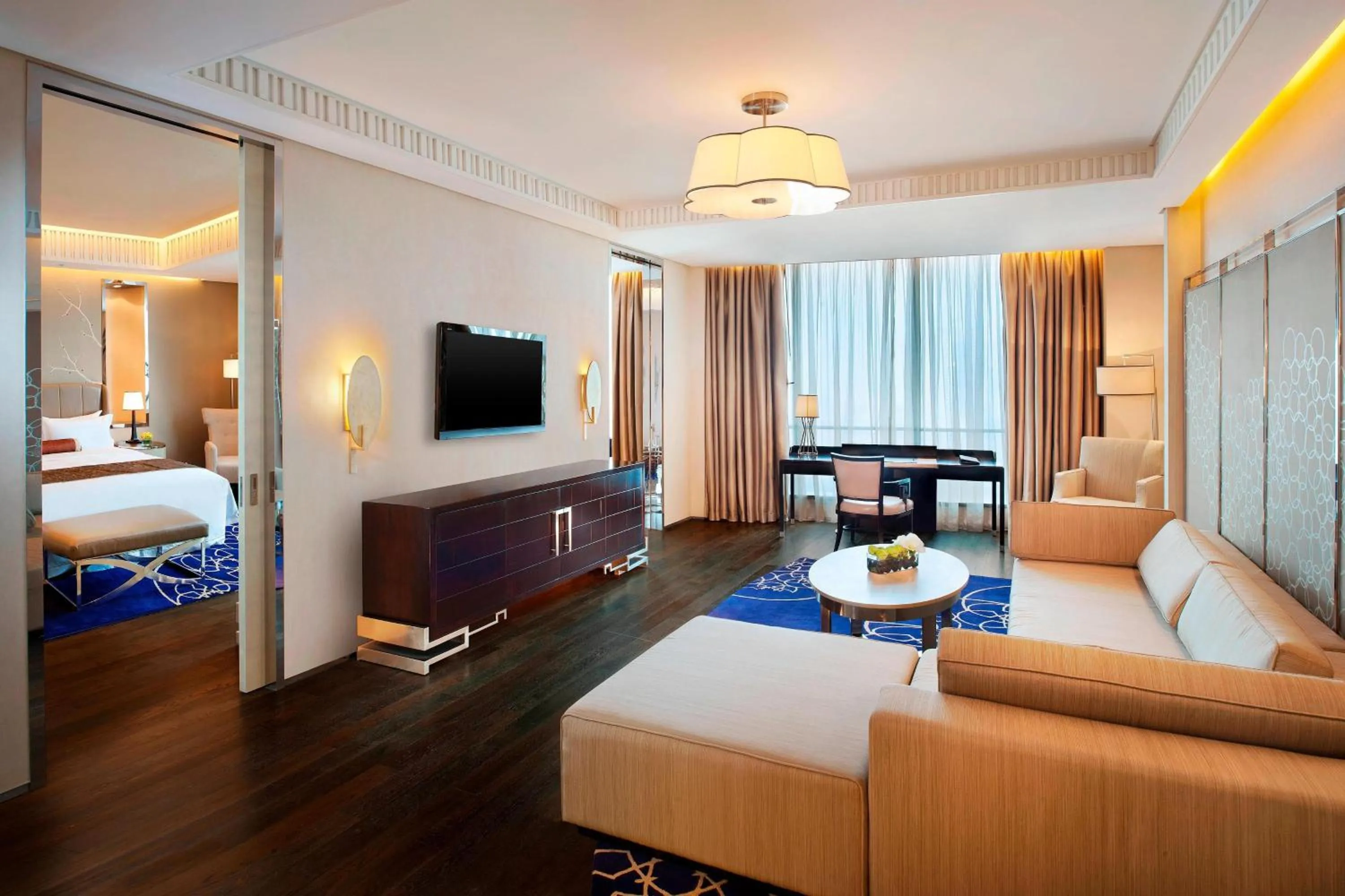 Living room, Bed in The St. Regis Tianjin