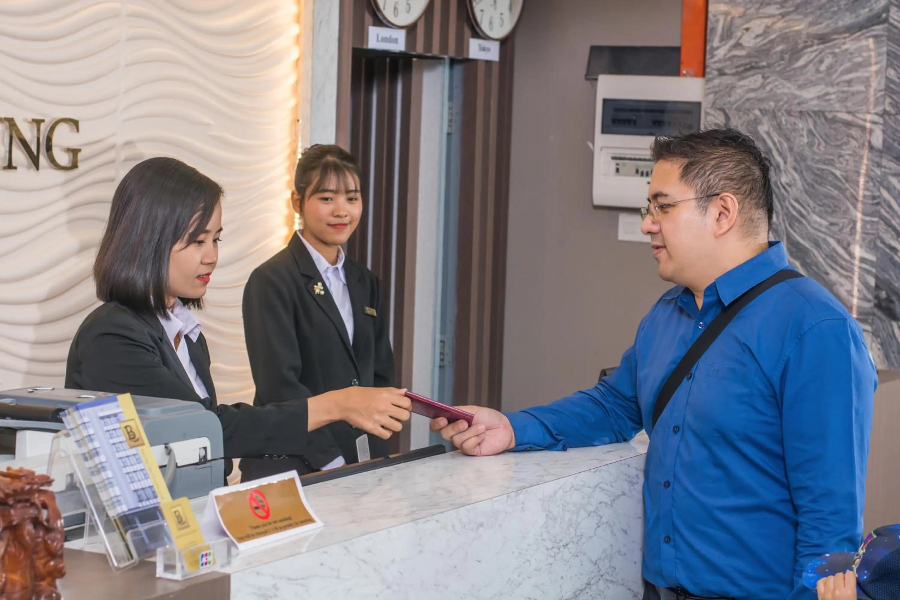 Staff in Botahtaung Hotel