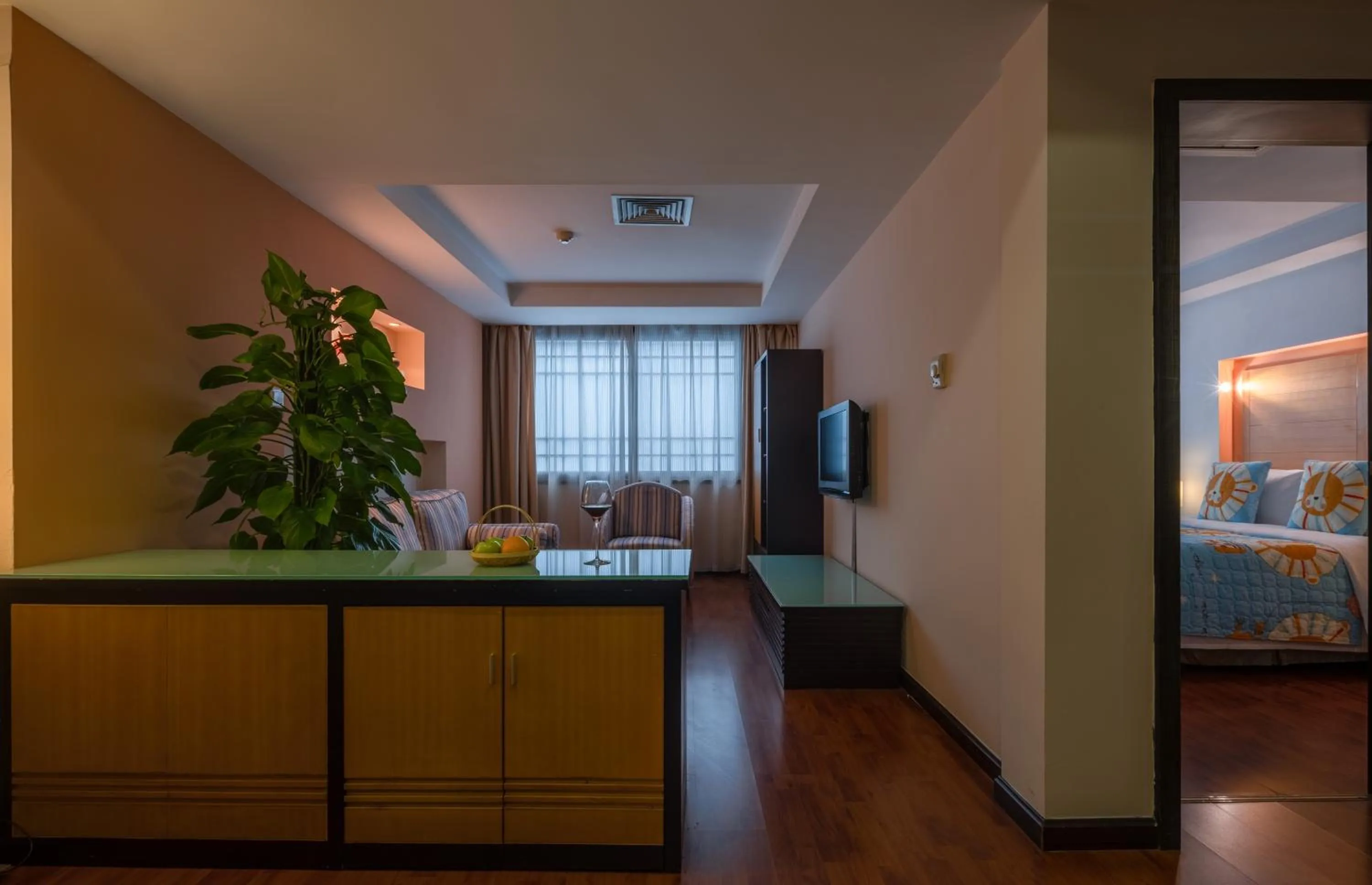 TV and multimedia, Bed in Chengdu Tianfu Sunshine Hotel