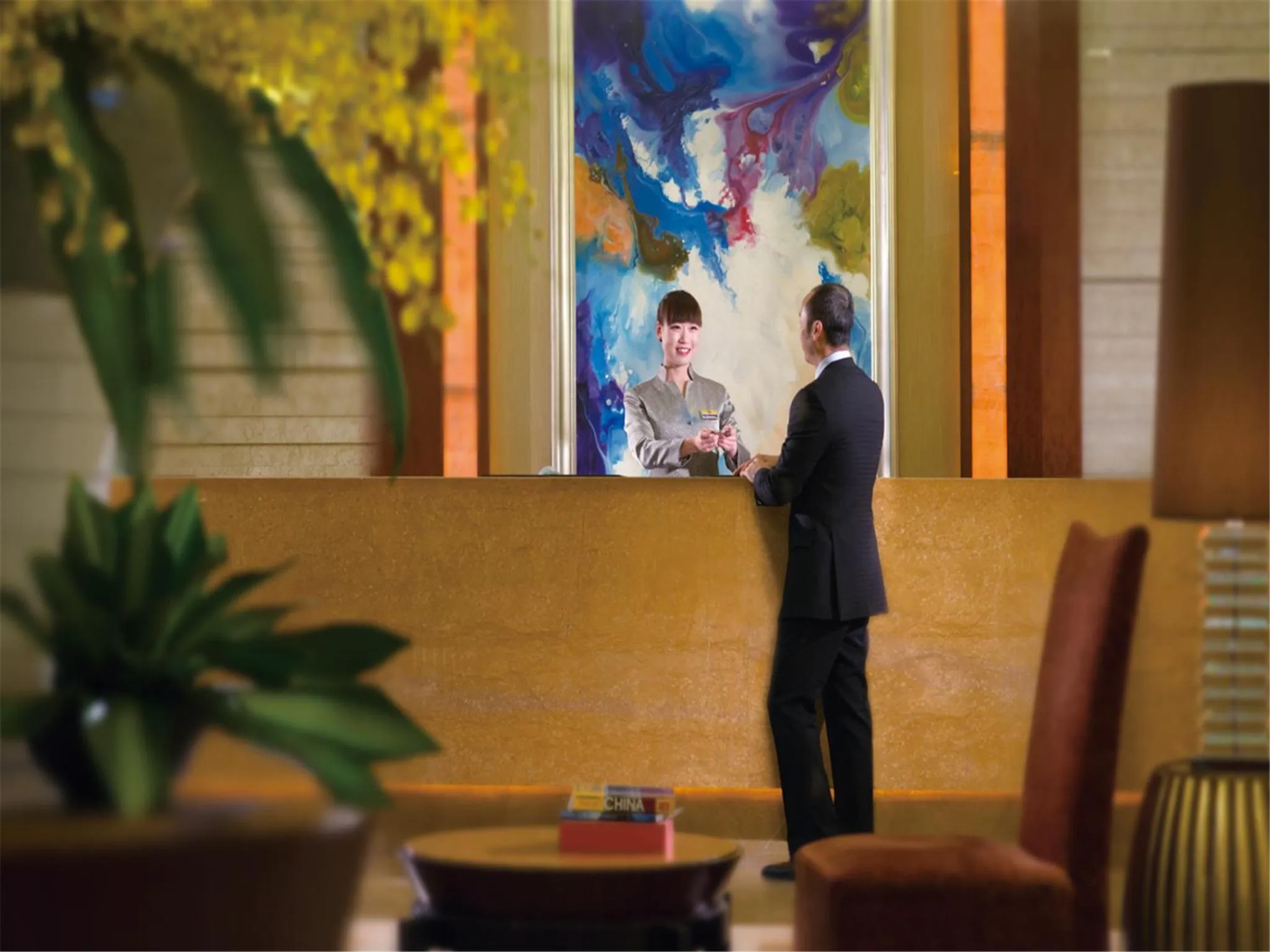 Lobby or reception in Chengdu Tianfu Sunshine Hotel