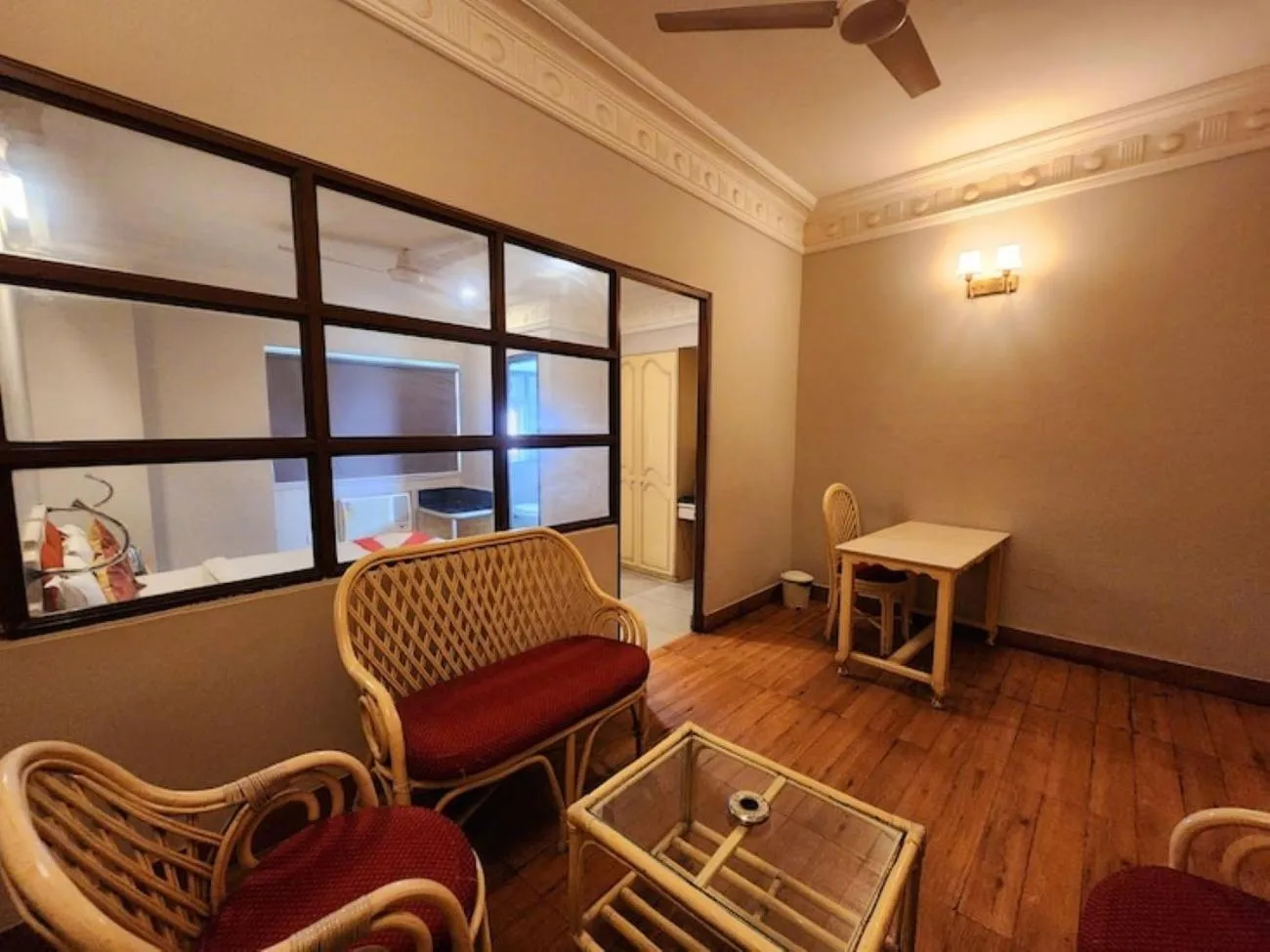 Seating area in Park Palace Hotel