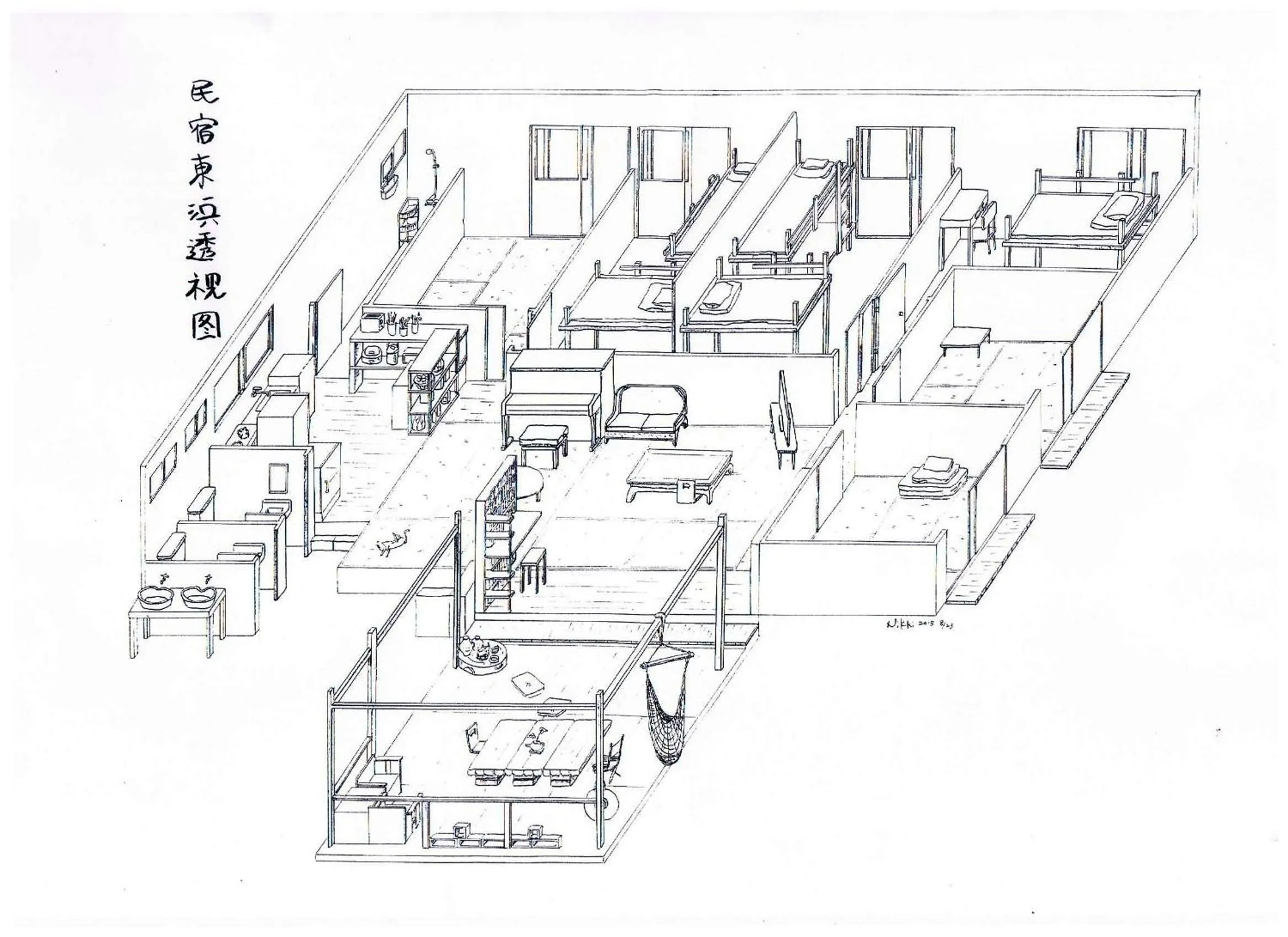 Floor plan in Minshuku Agaihama