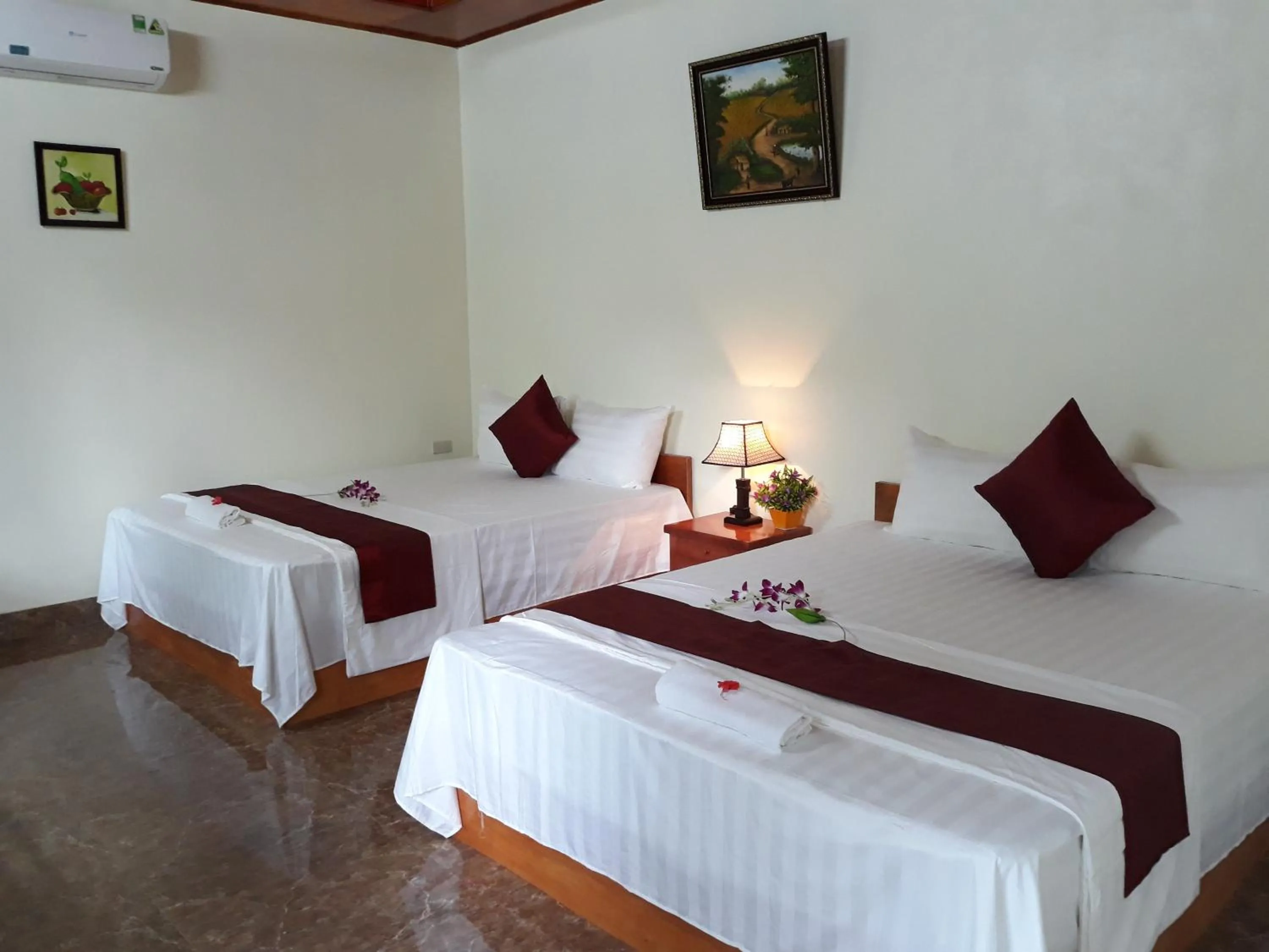 Bed in Mr. Viet home stay