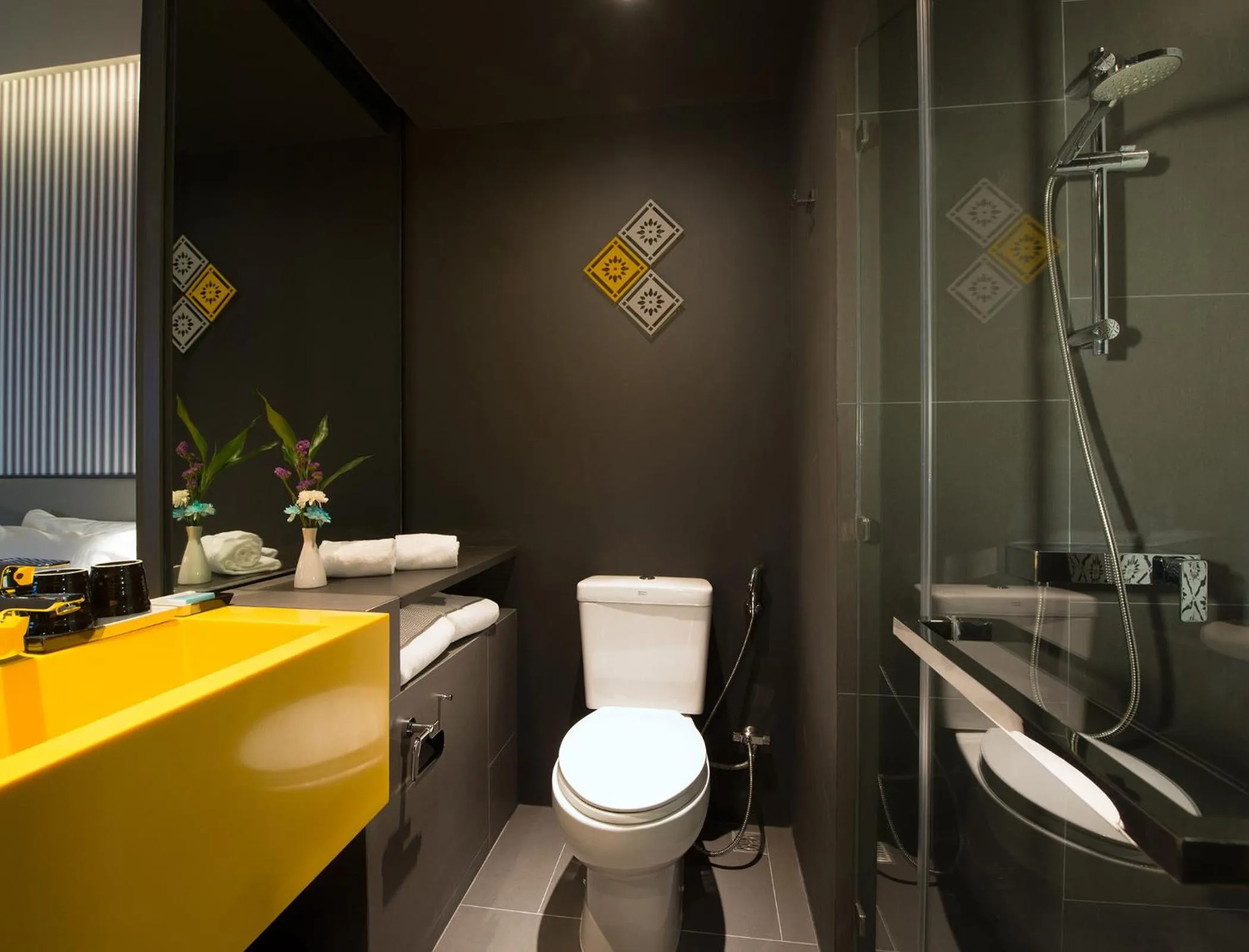 Bathroom in ibis Styles Bangkok Sukhumvit 4