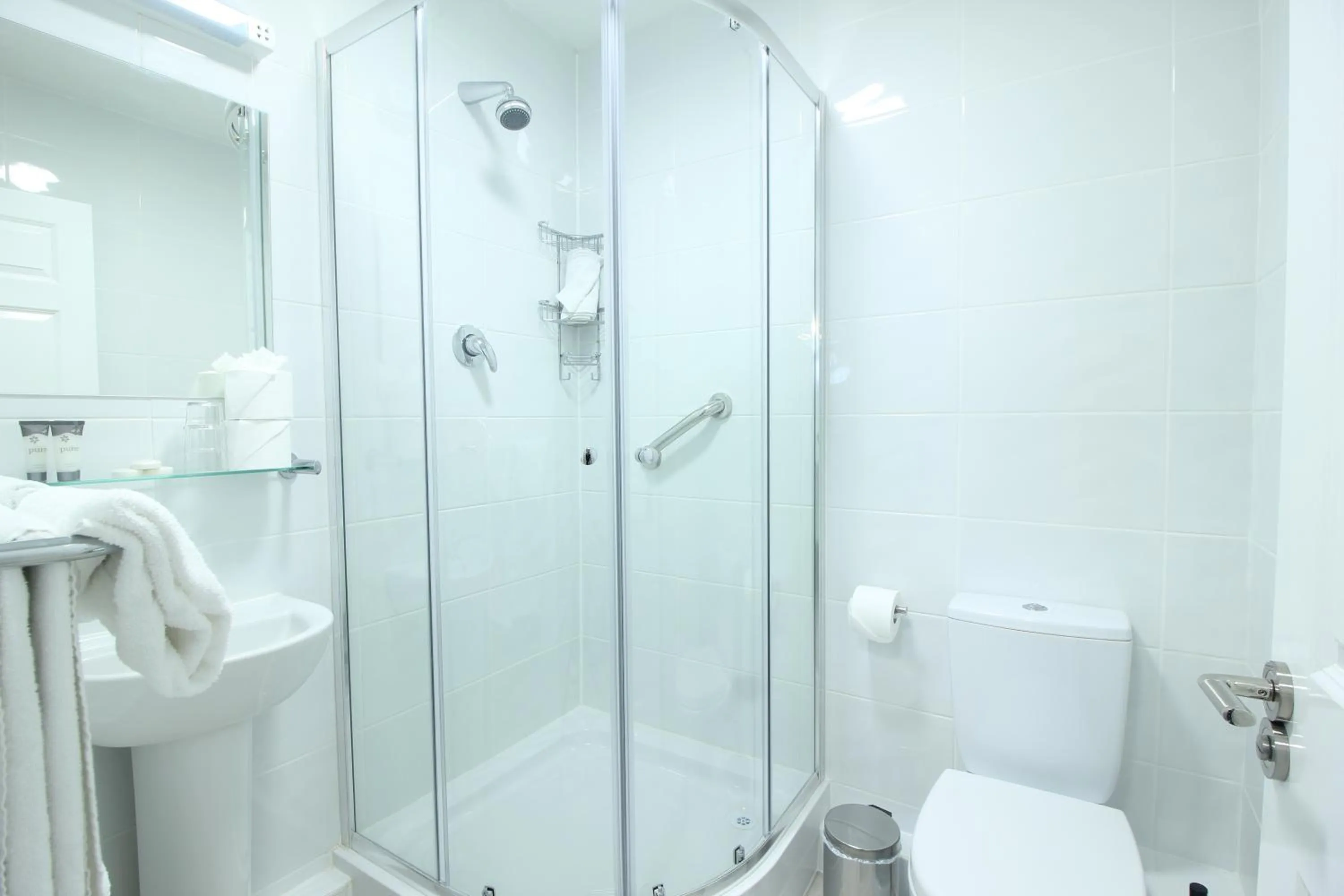 Shower in Tom Dick and Harriet's Accommodation