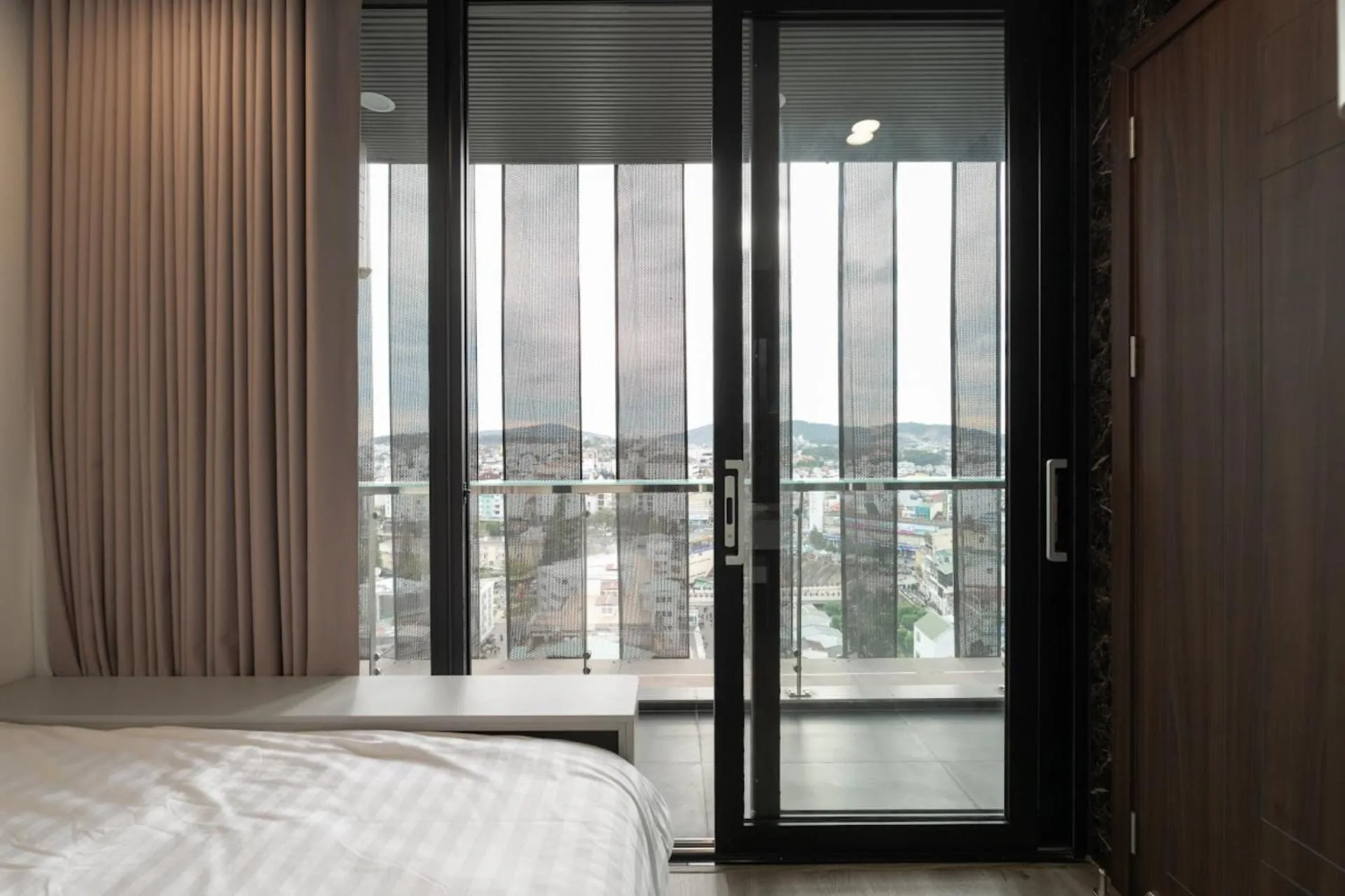 View (from property/room), Bed in Dalat Center Residence