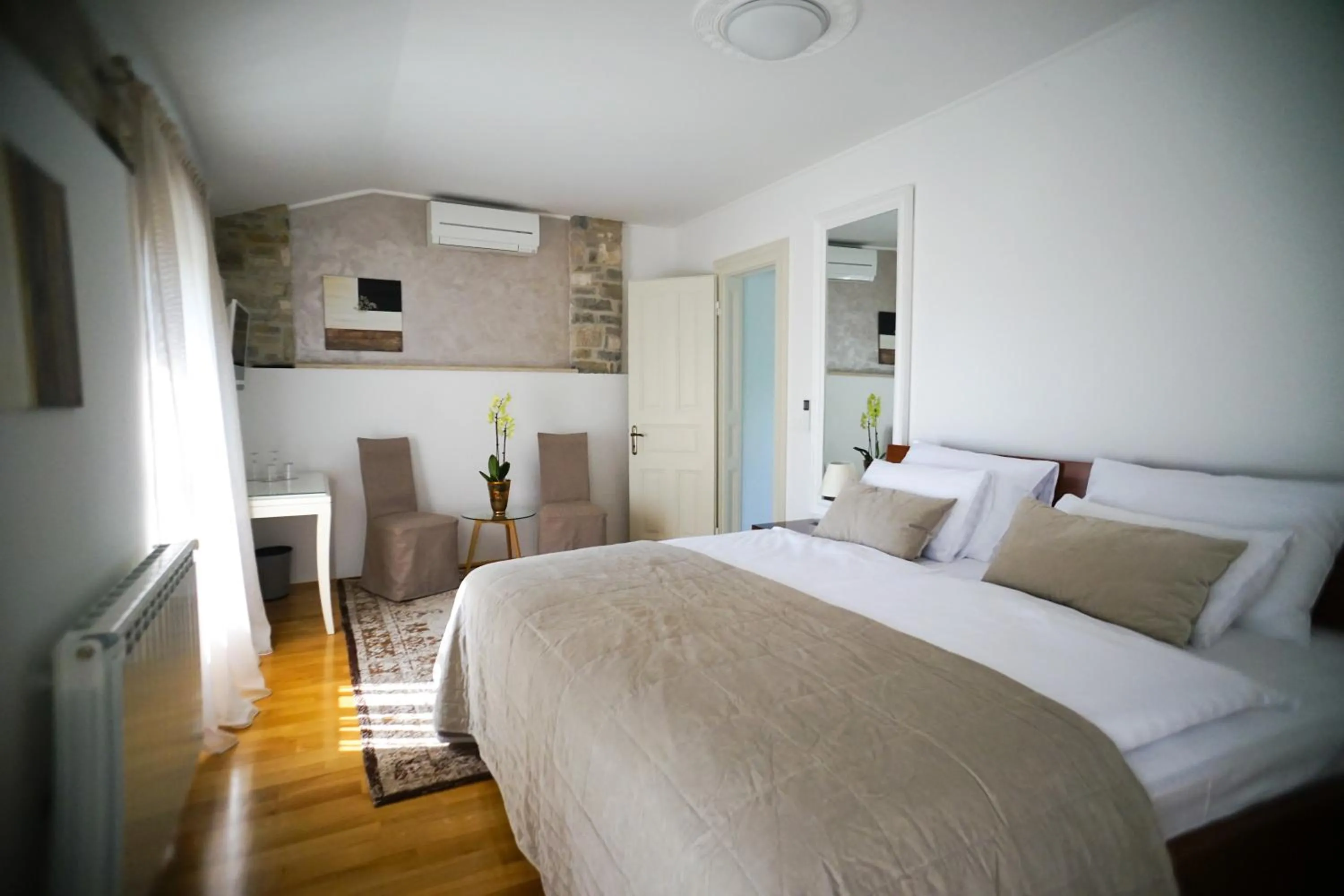 Bedroom, Bed in Rooms Stancija Ruseti