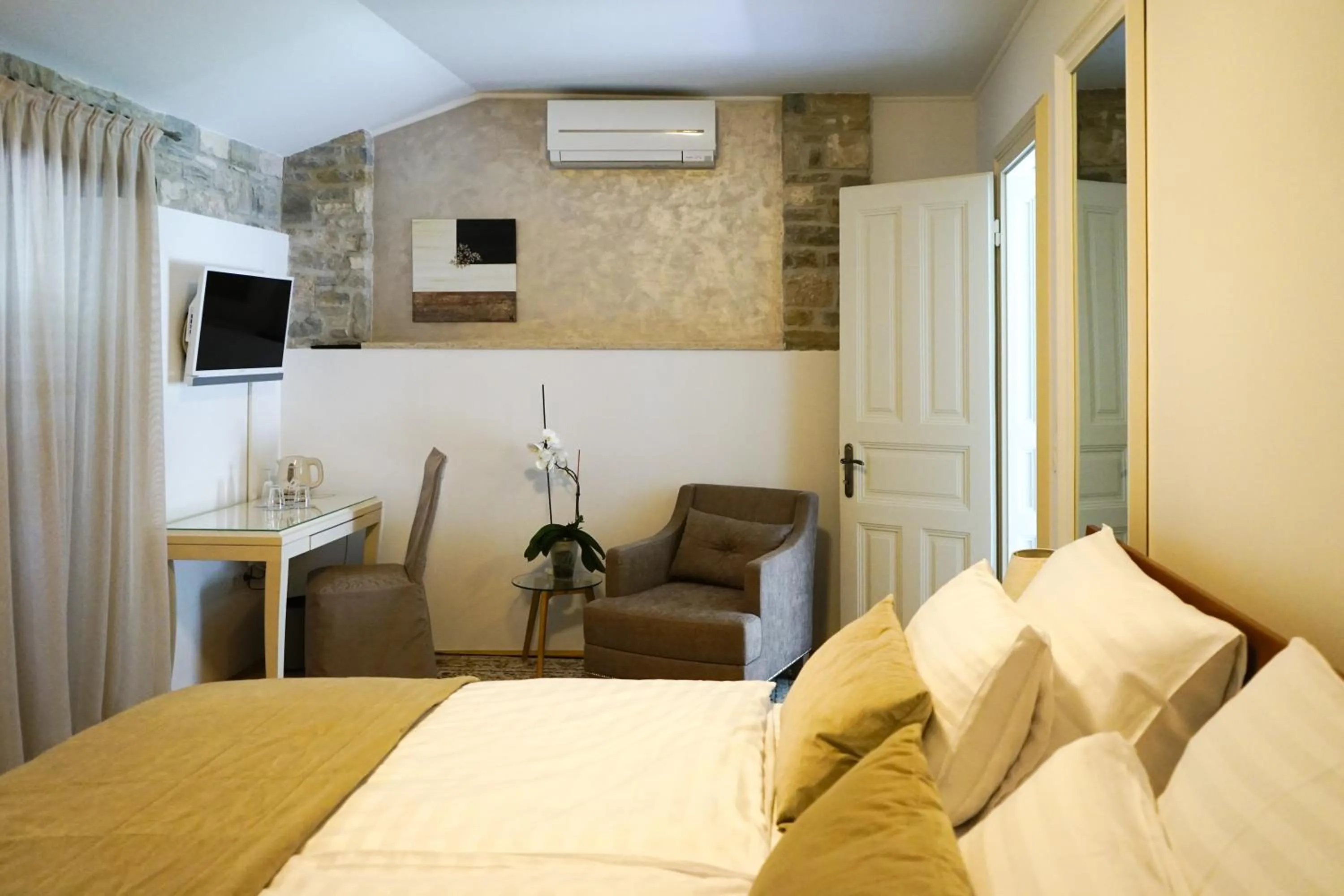 Bedroom, Bed in Rooms Stancija Ruseti