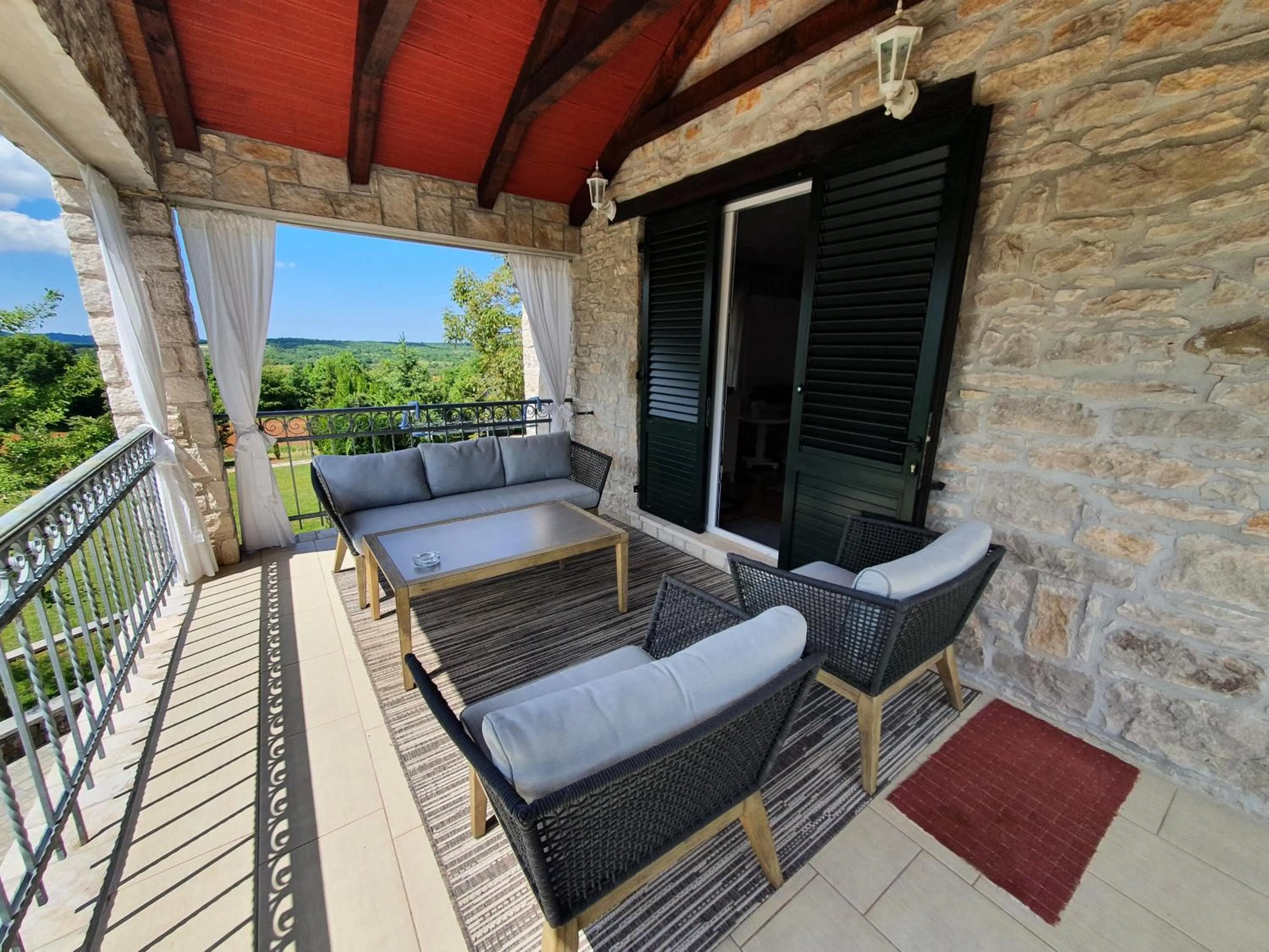 Balcony/Terrace in Rooms Stancija Ruseti