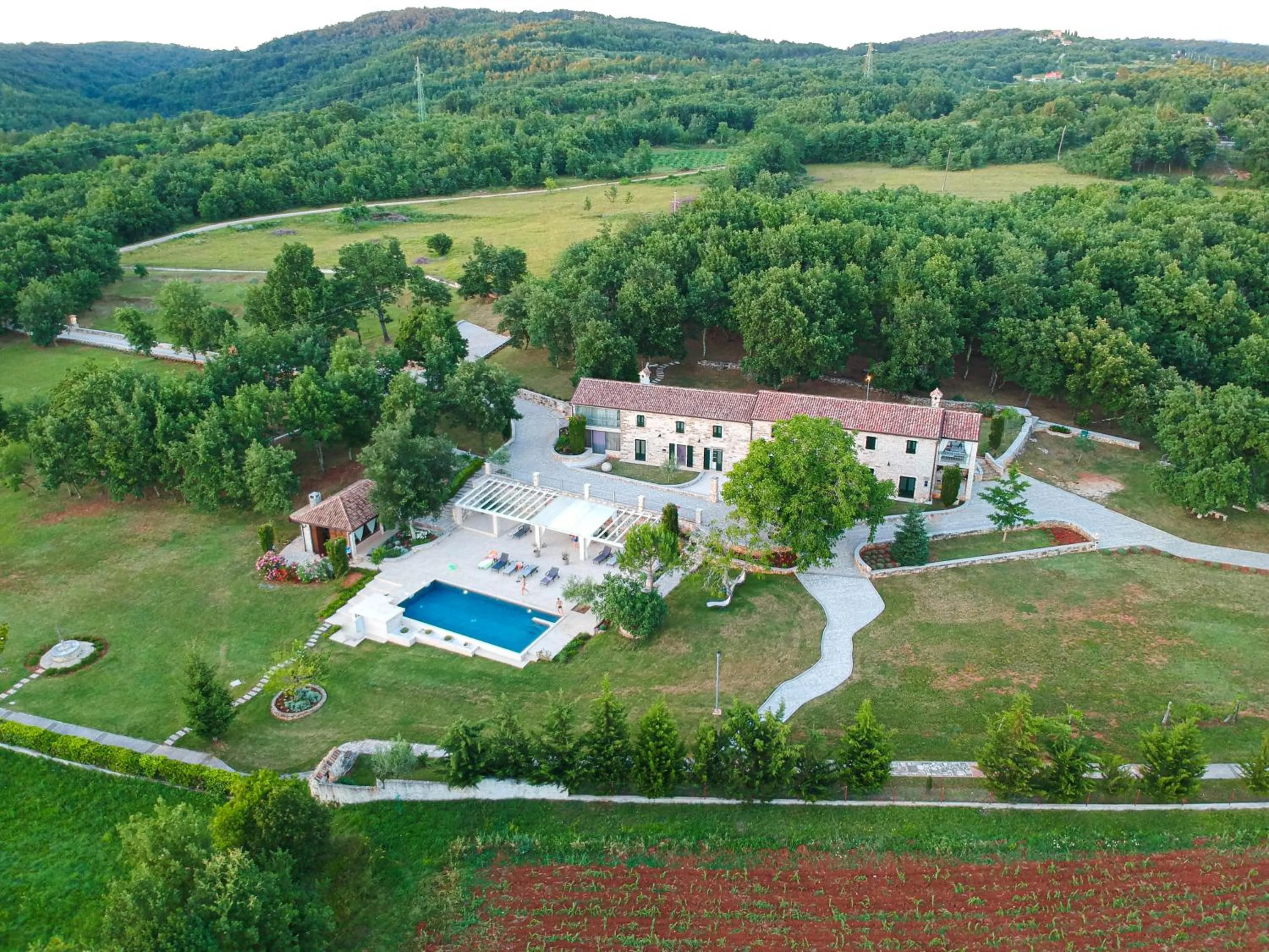 Bird's eye view in Rooms Stancija Ruseti