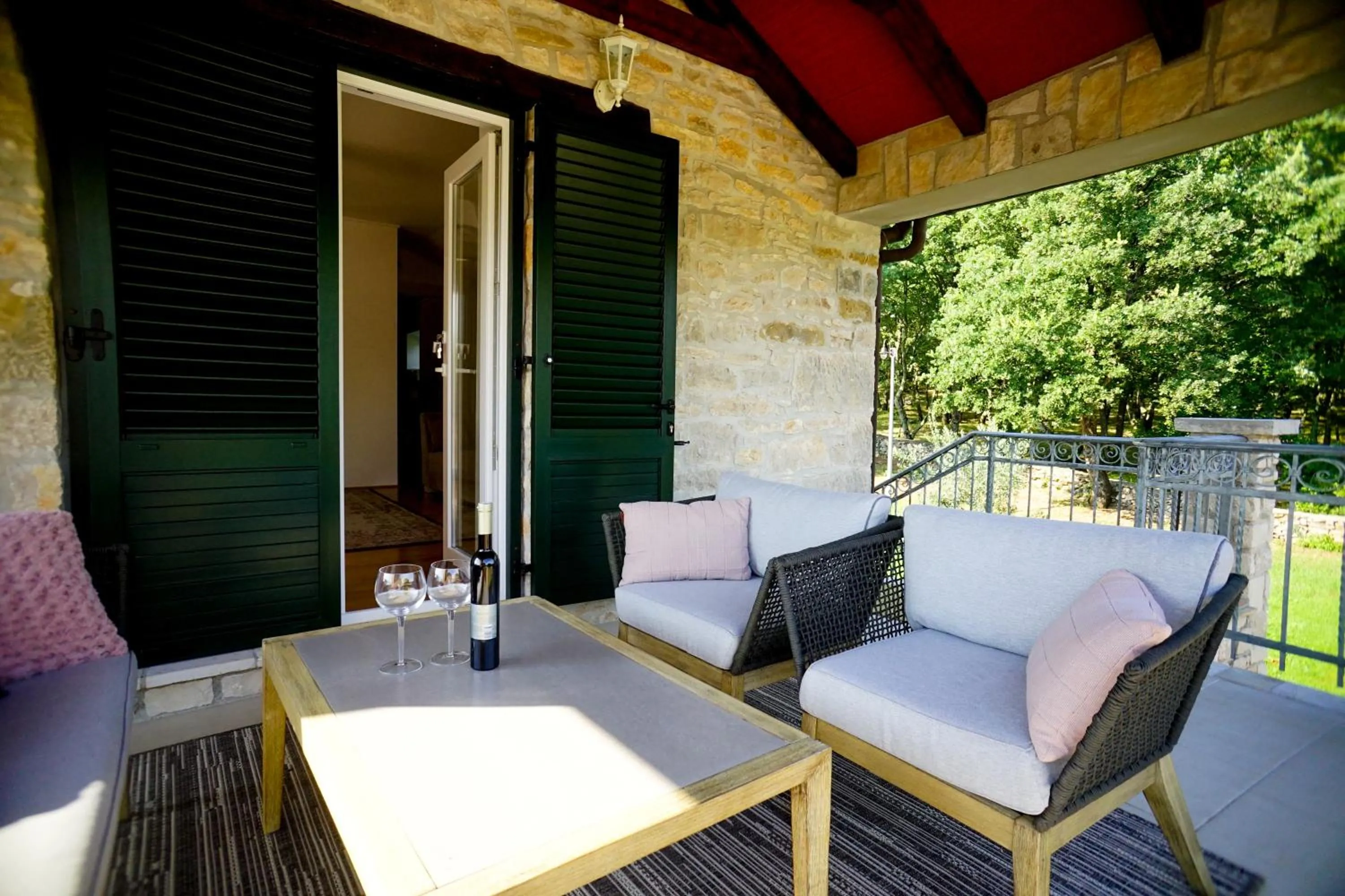 Balcony/Terrace in Rooms Stancija Ruseti