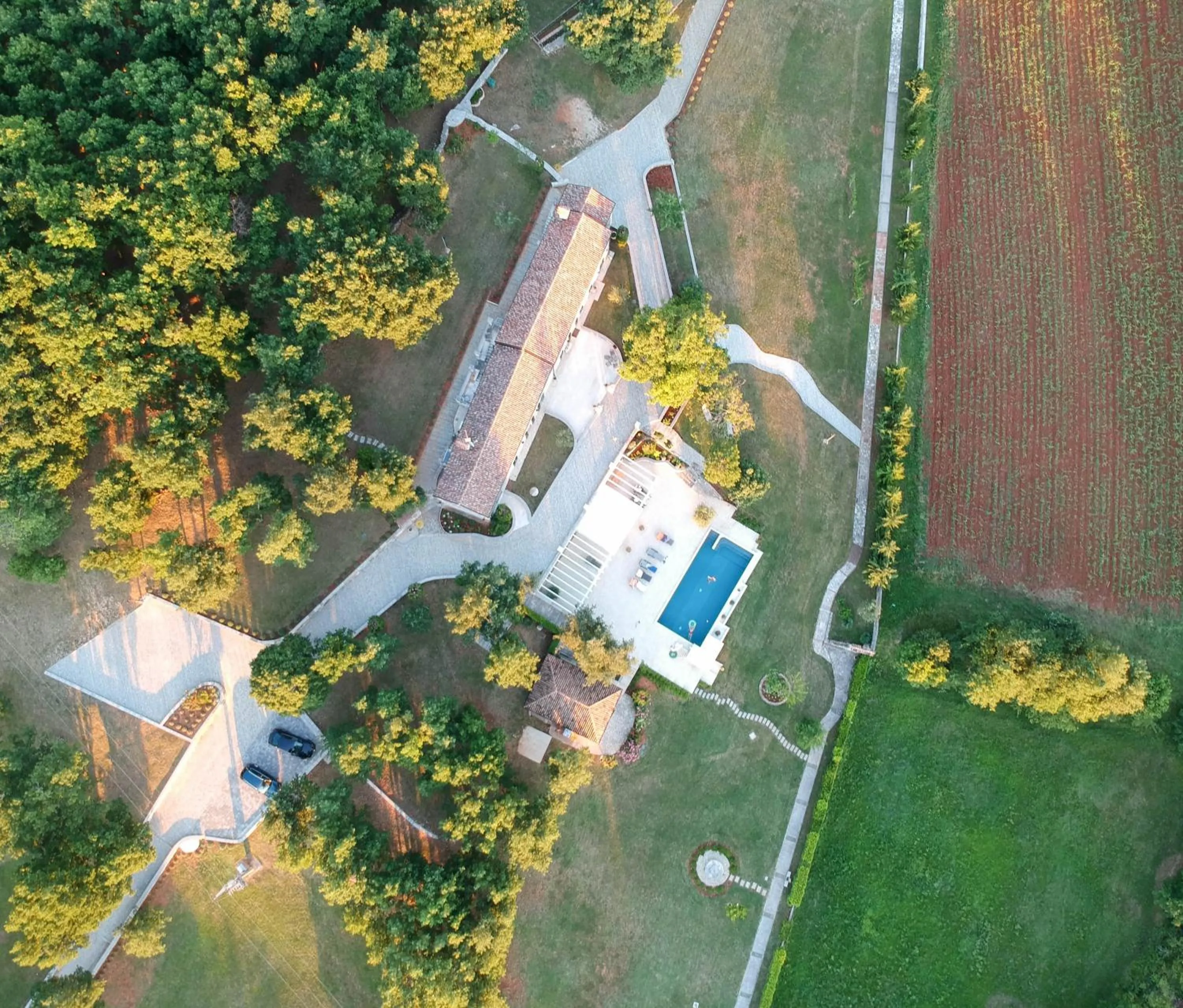 Bird's eye view in Rooms Stancija Ruseti