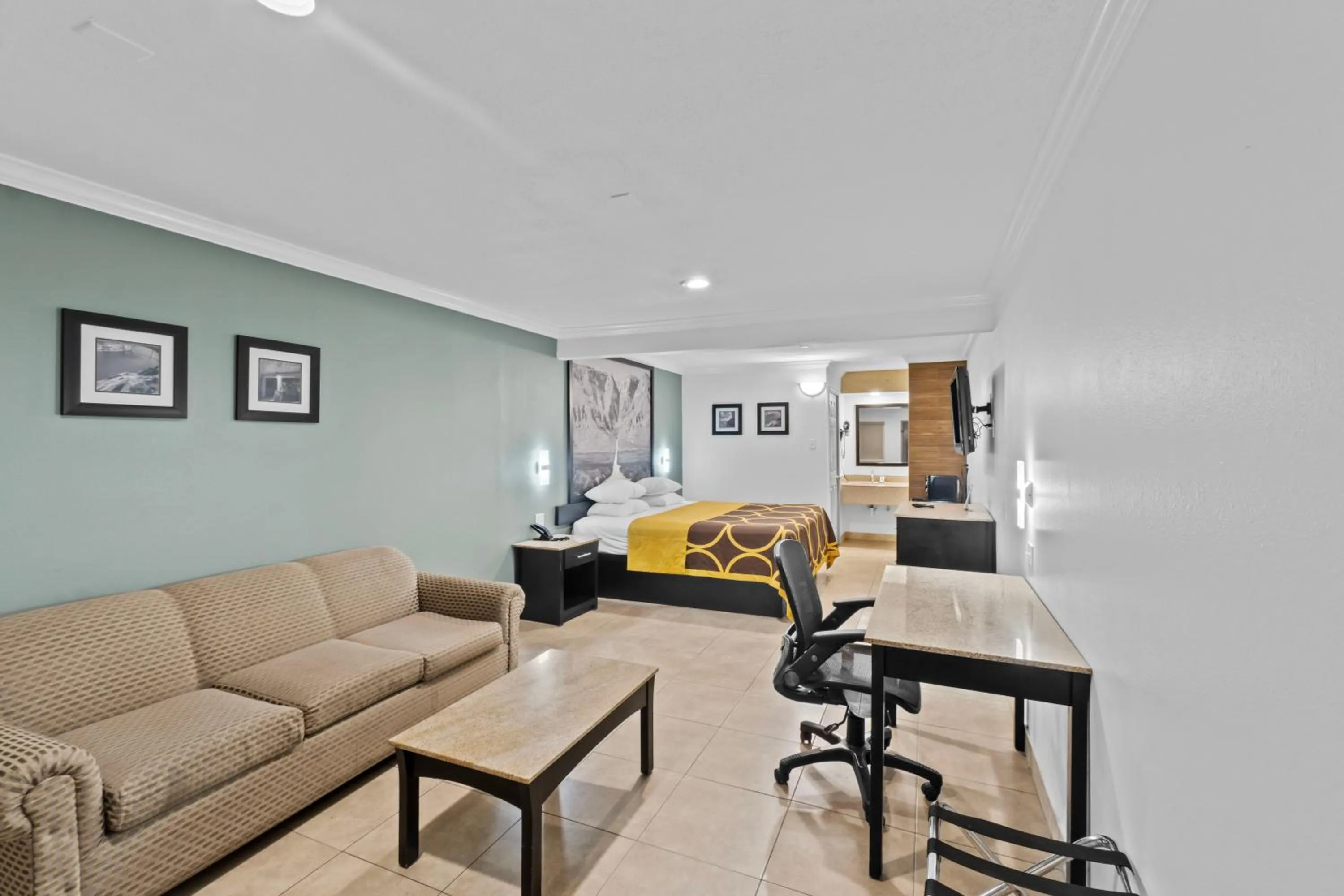 Photo of the whole room in Super 8 by Wyndham McAllen-Downtown-Airport-LA Plaza Mall