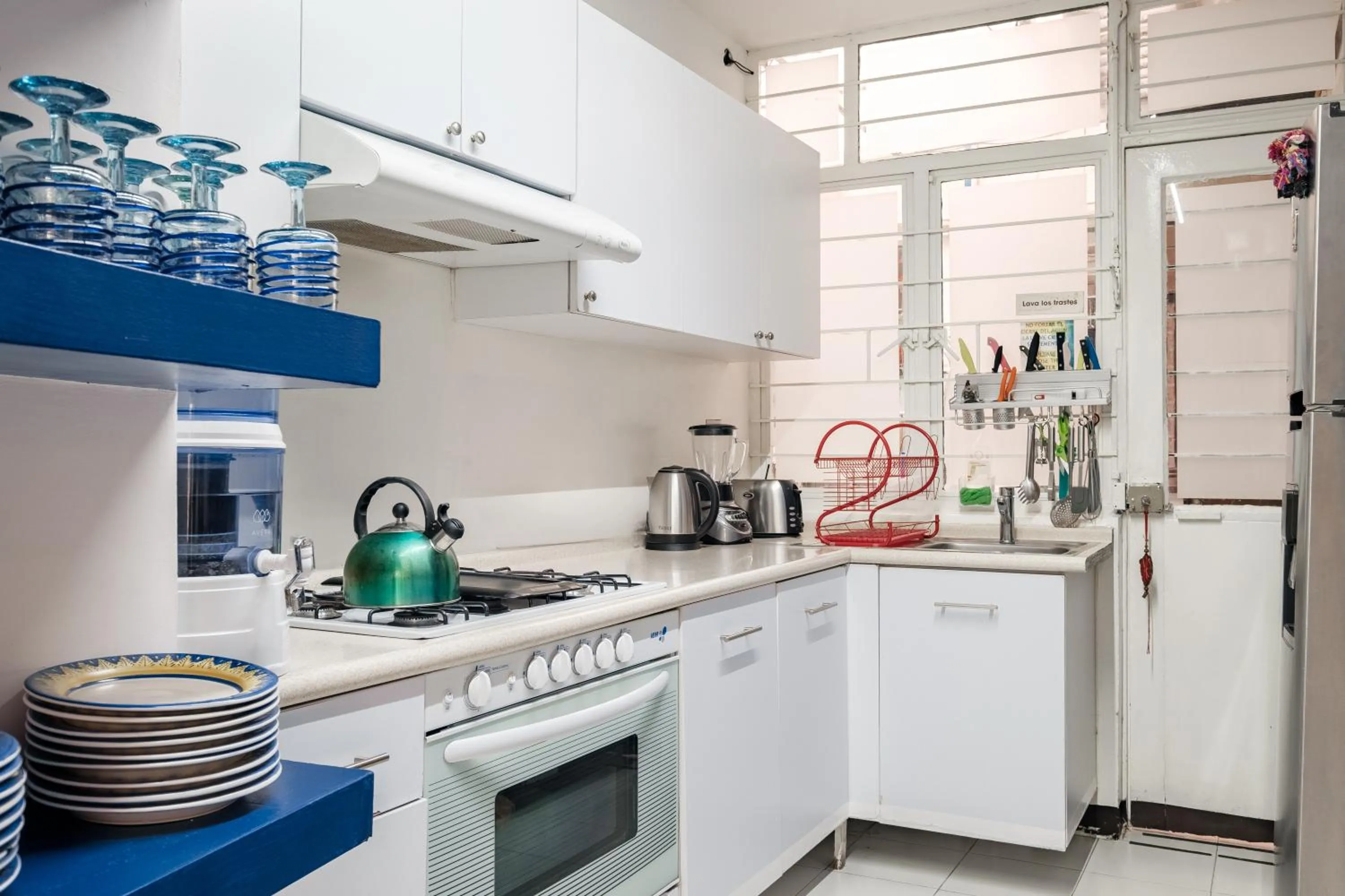 Kitchen or kitchenette in Casa Itzae B&B Polanquito Dog Friendly
