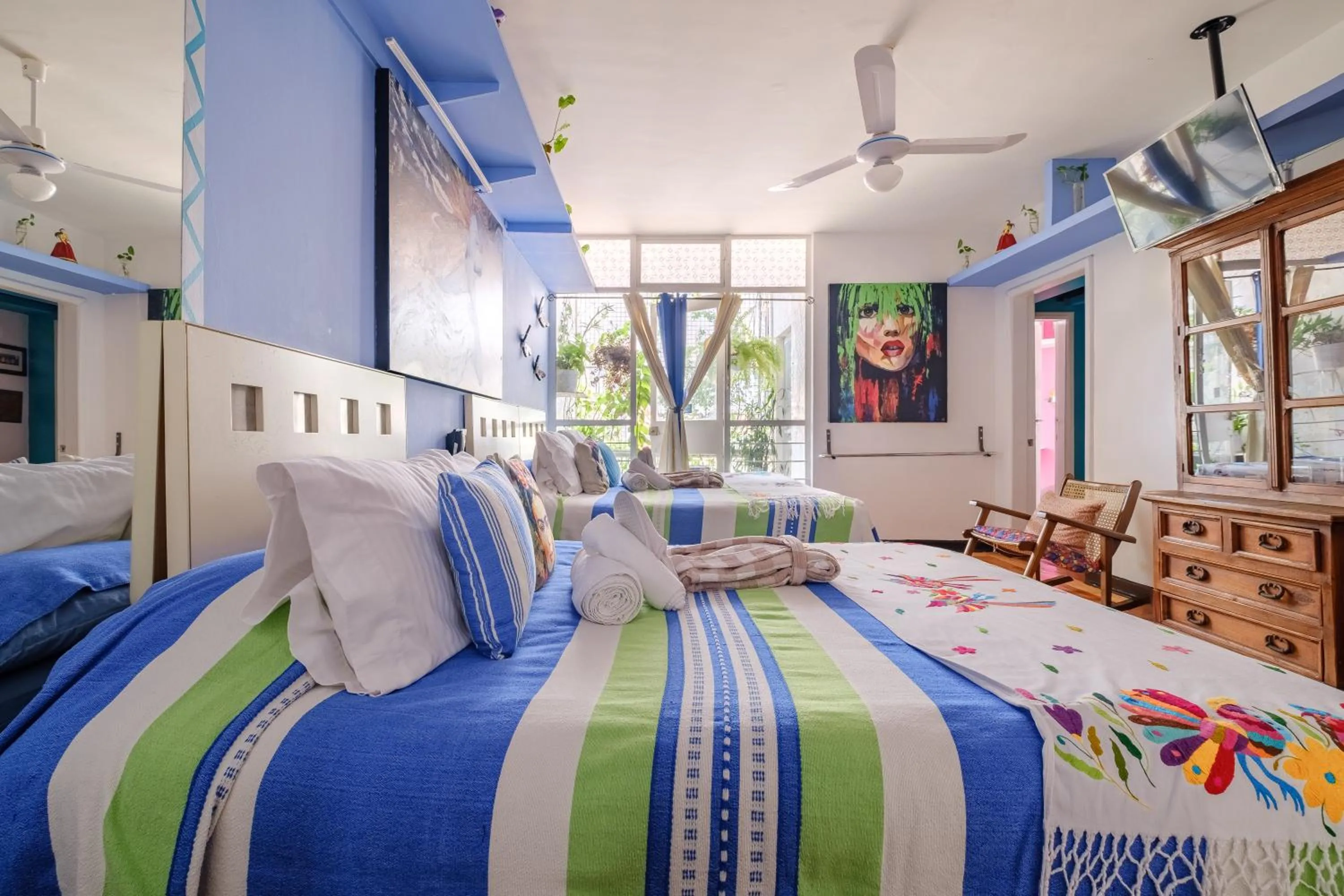 Bed in Casa Itzae B&B Polanquito Dog Friendly