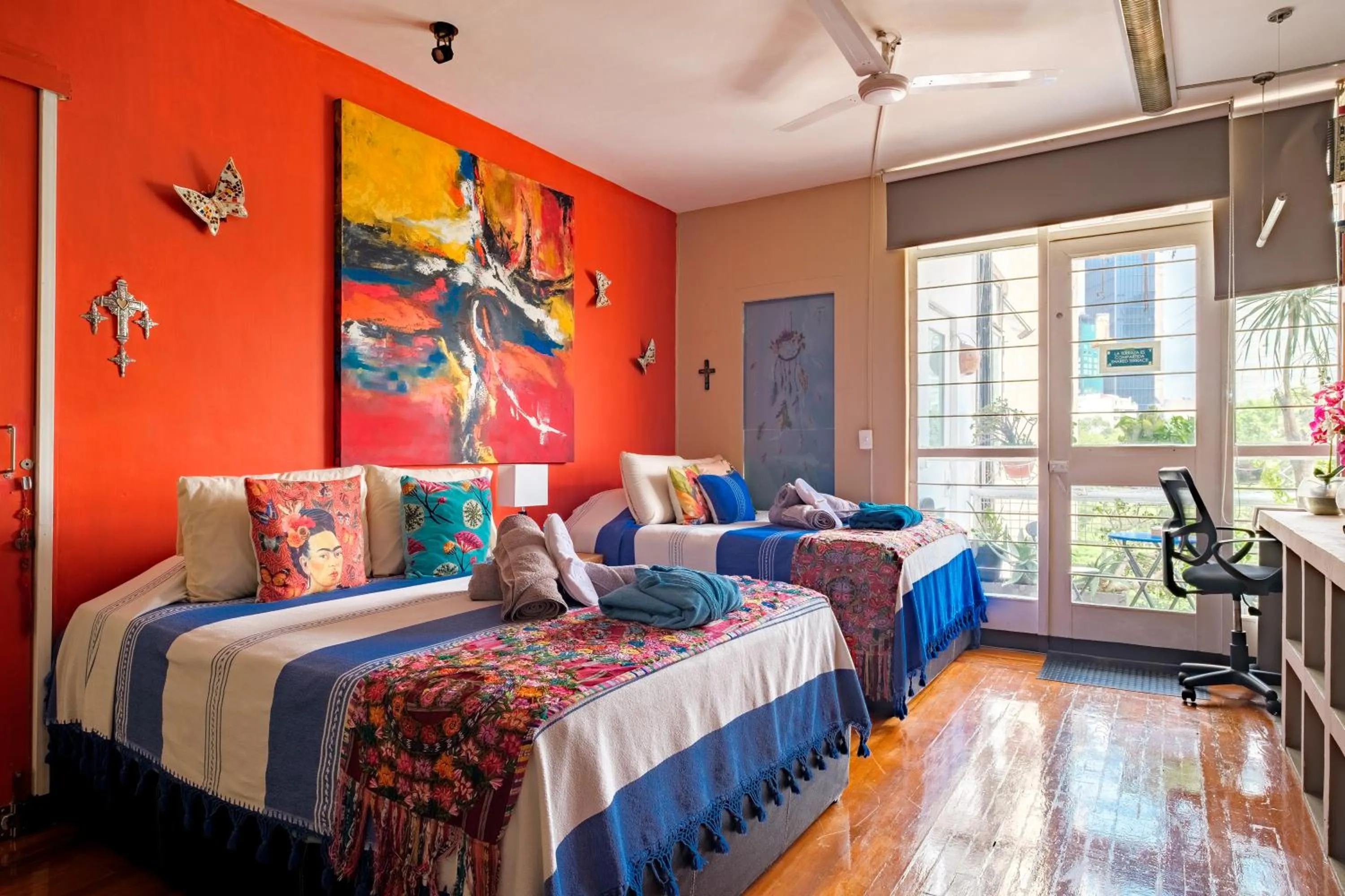 Bed in Casa Itzae B&B Polanquito Dog Friendly