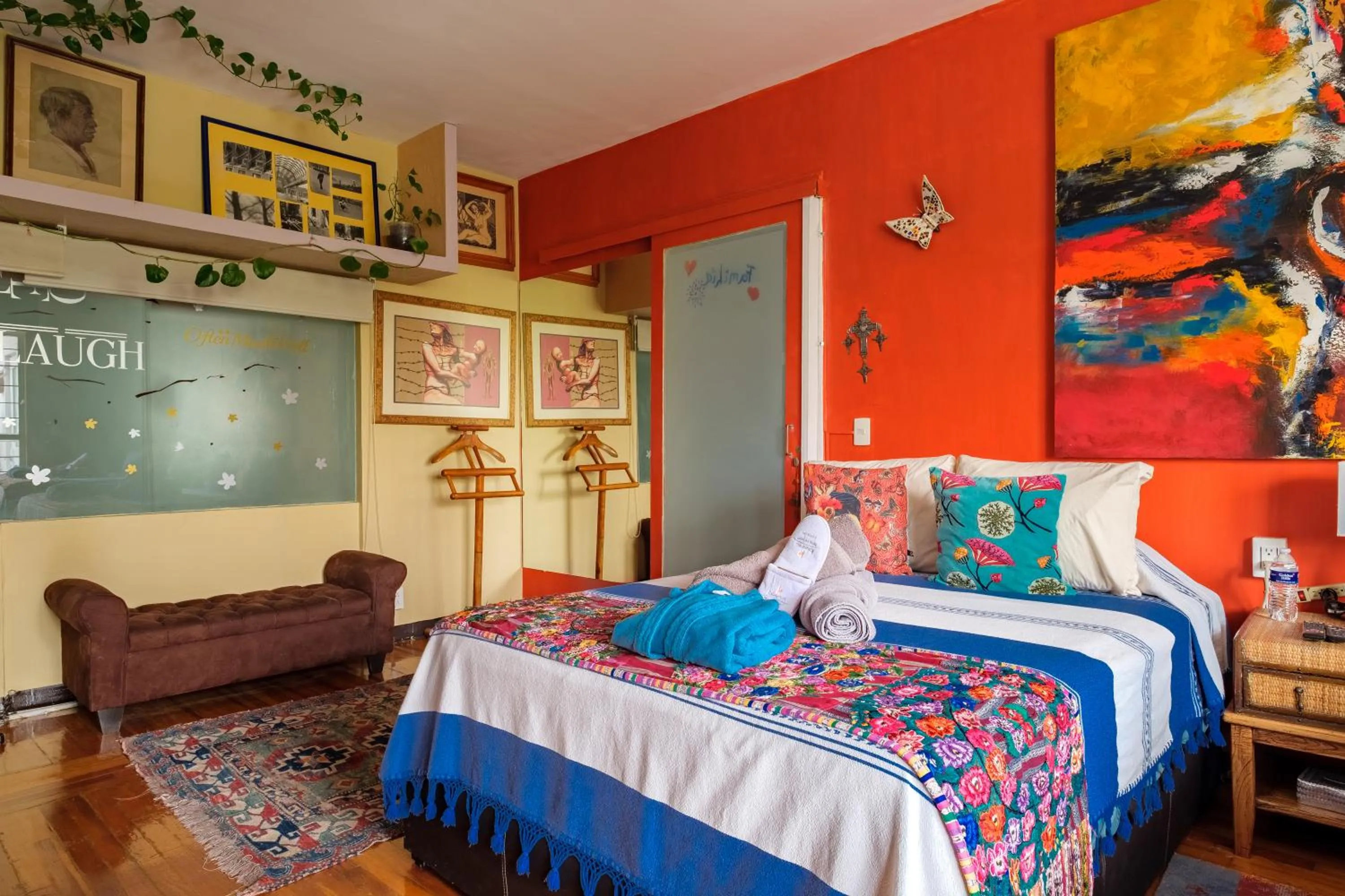 Bed in Casa Itzae B&B Polanquito Dog Friendly