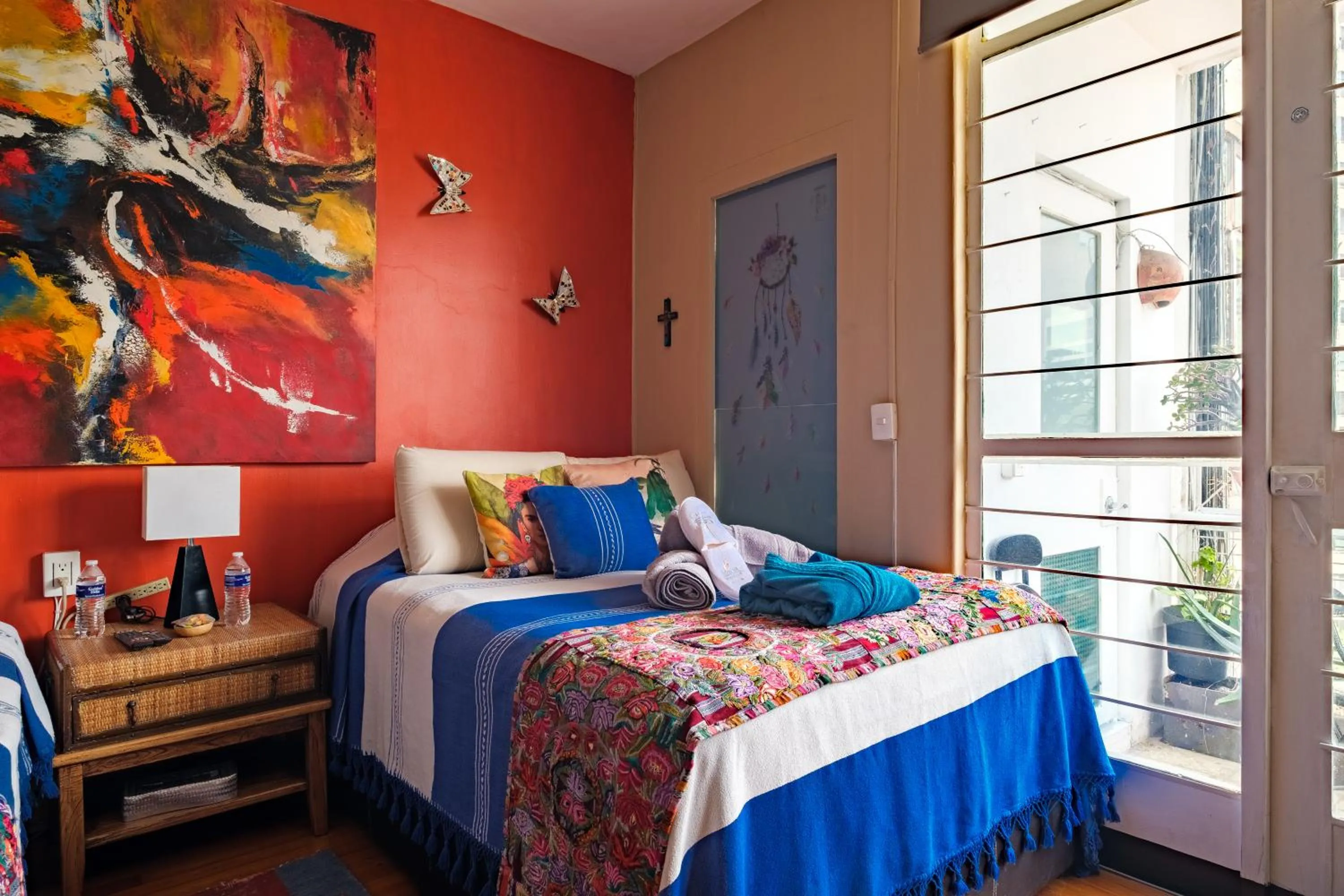 Bed in Casa Itzae B&B Polanquito Dog Friendly