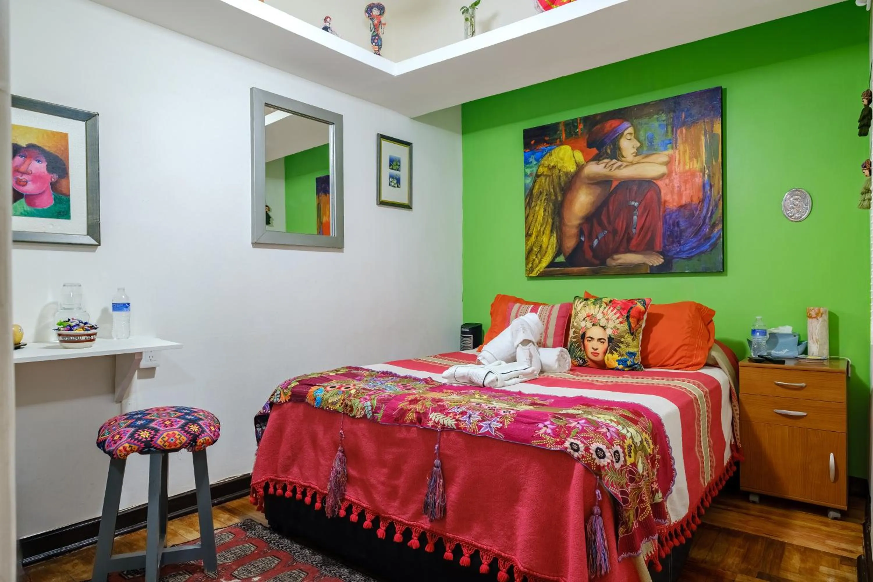 Bed in Casa Itzae B&B Polanquito Dog Friendly