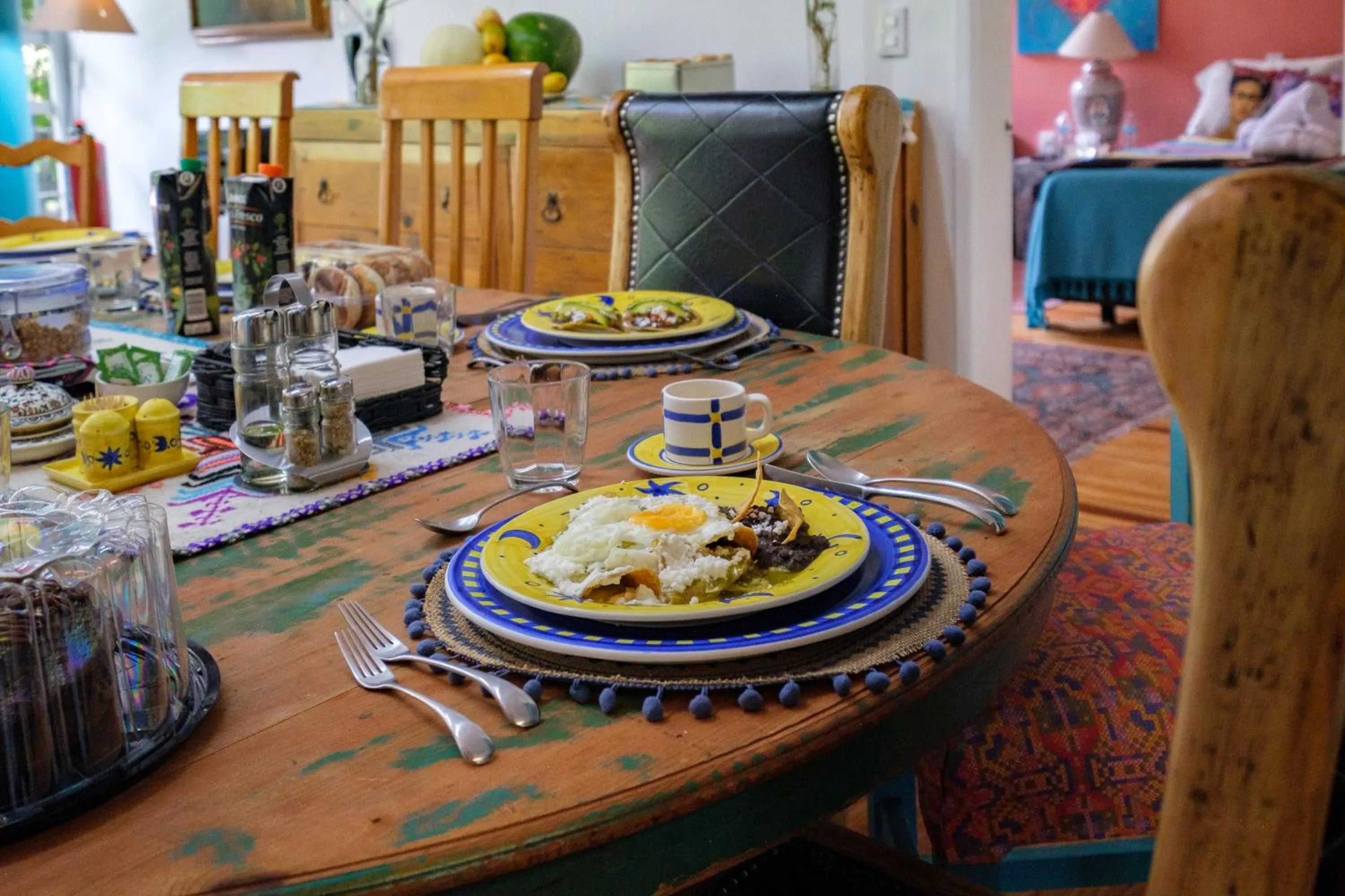 Breakfast in Casa Itzae B&B Polanquito Dog Friendly