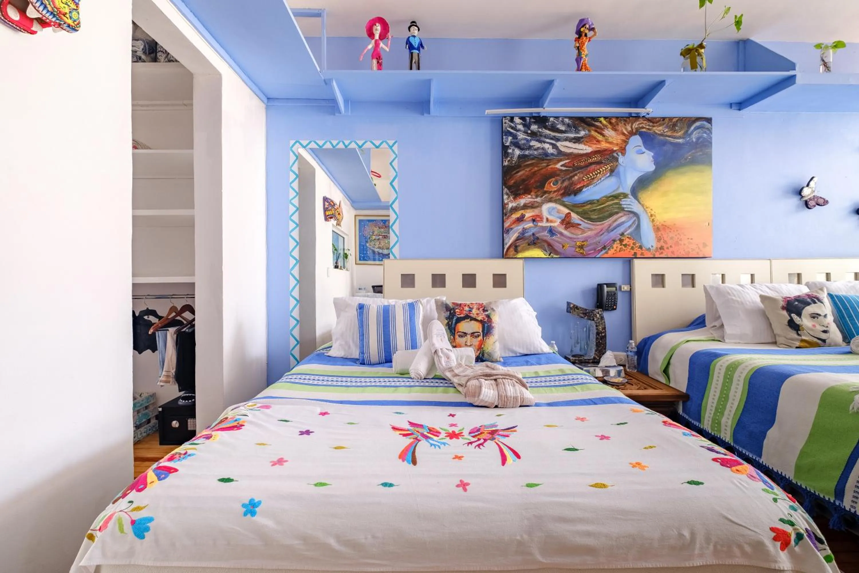 Bed in Casa Itzae B&B Polanquito Dog Friendly