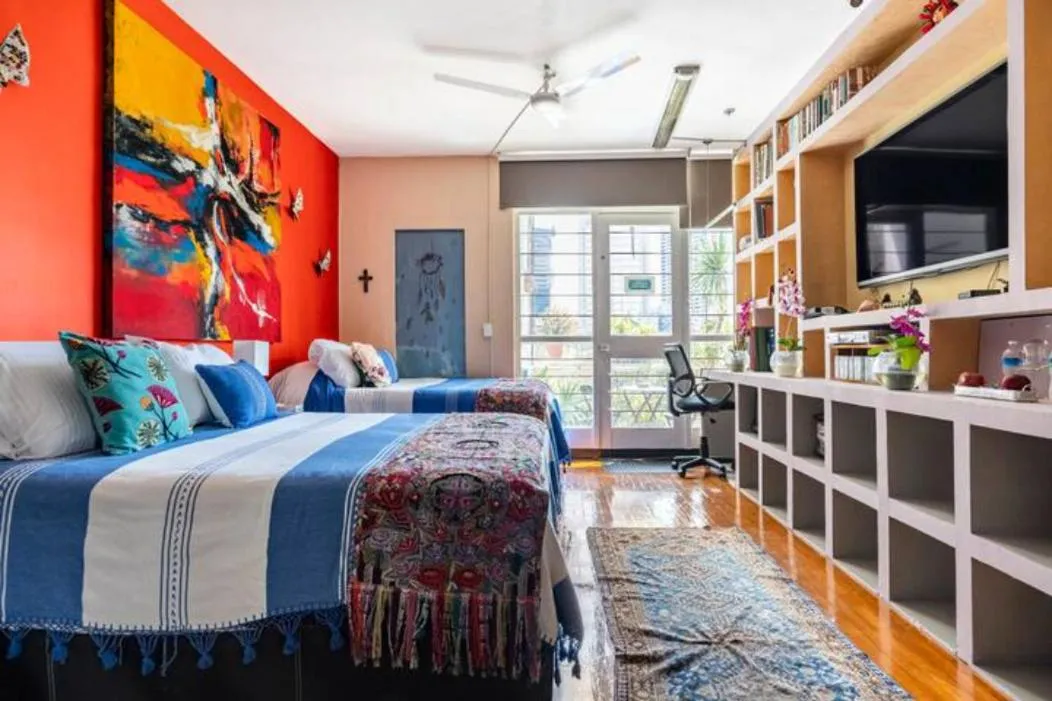 Quadruple Room with Private External Bathroom in Casa Itzae B&B Polanquito Dog Friendly