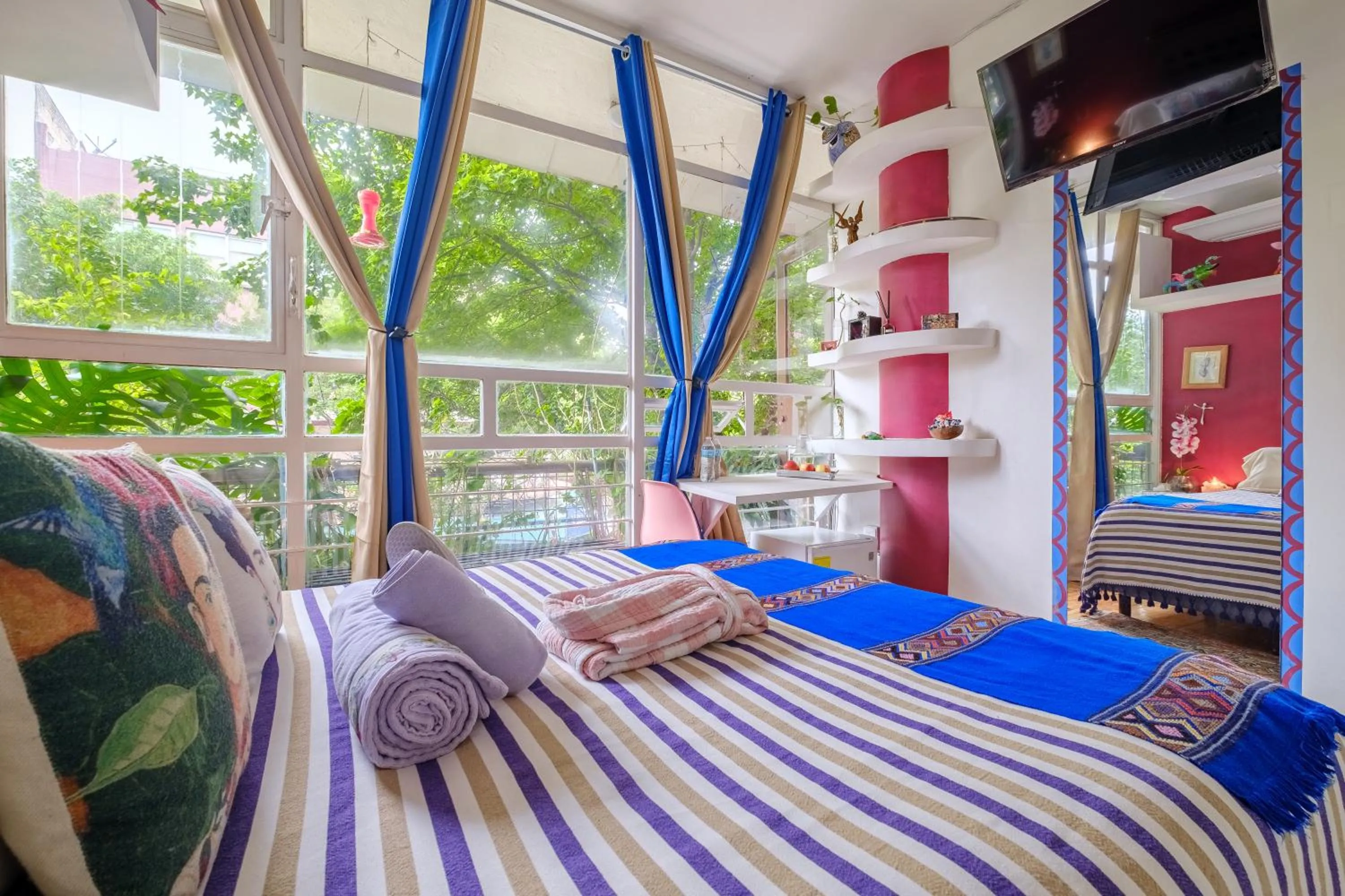 Bed in Casa Itzae B&B Polanquito Dog Friendly