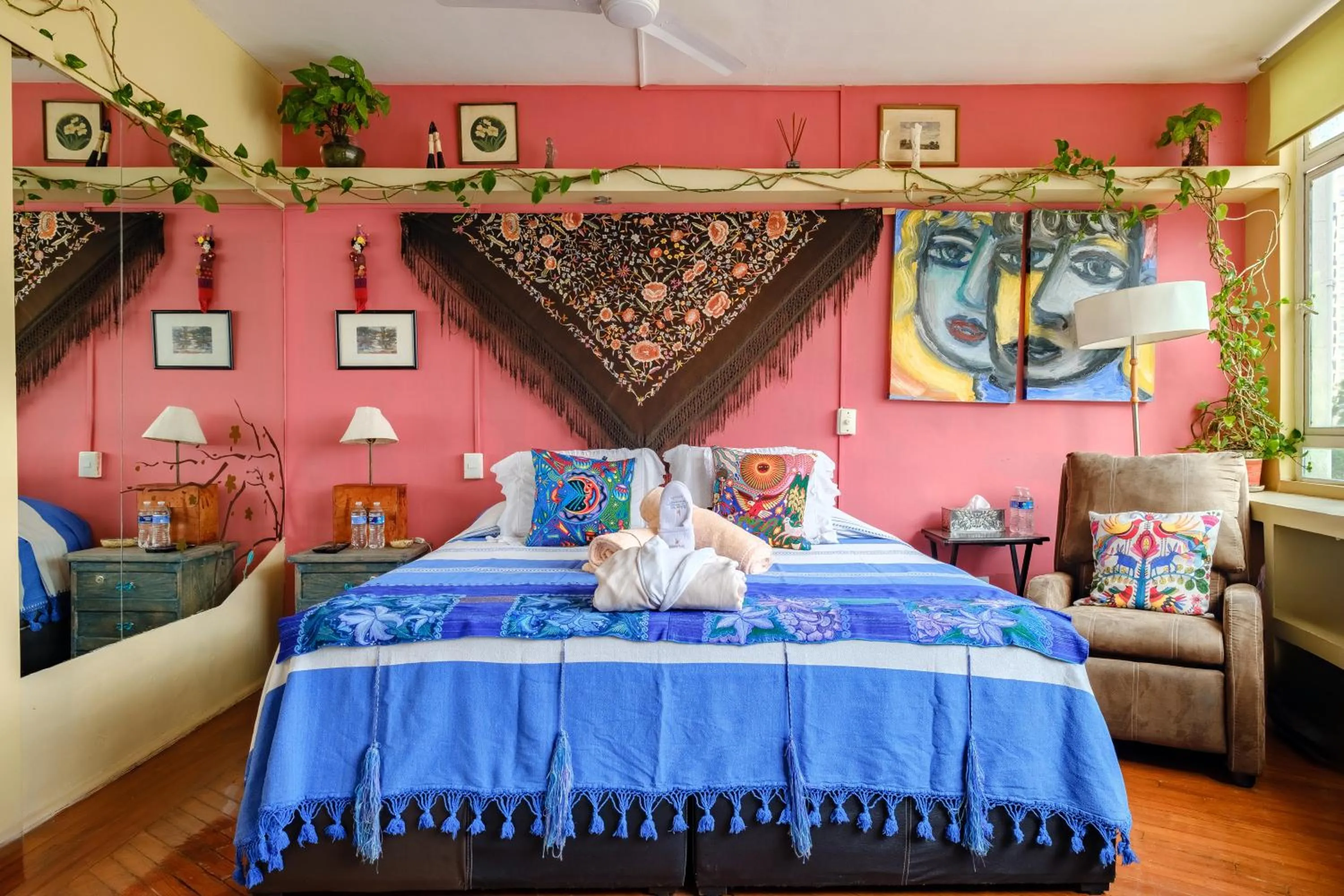 Bed in Casa Itzae B&B Polanquito Dog Friendly