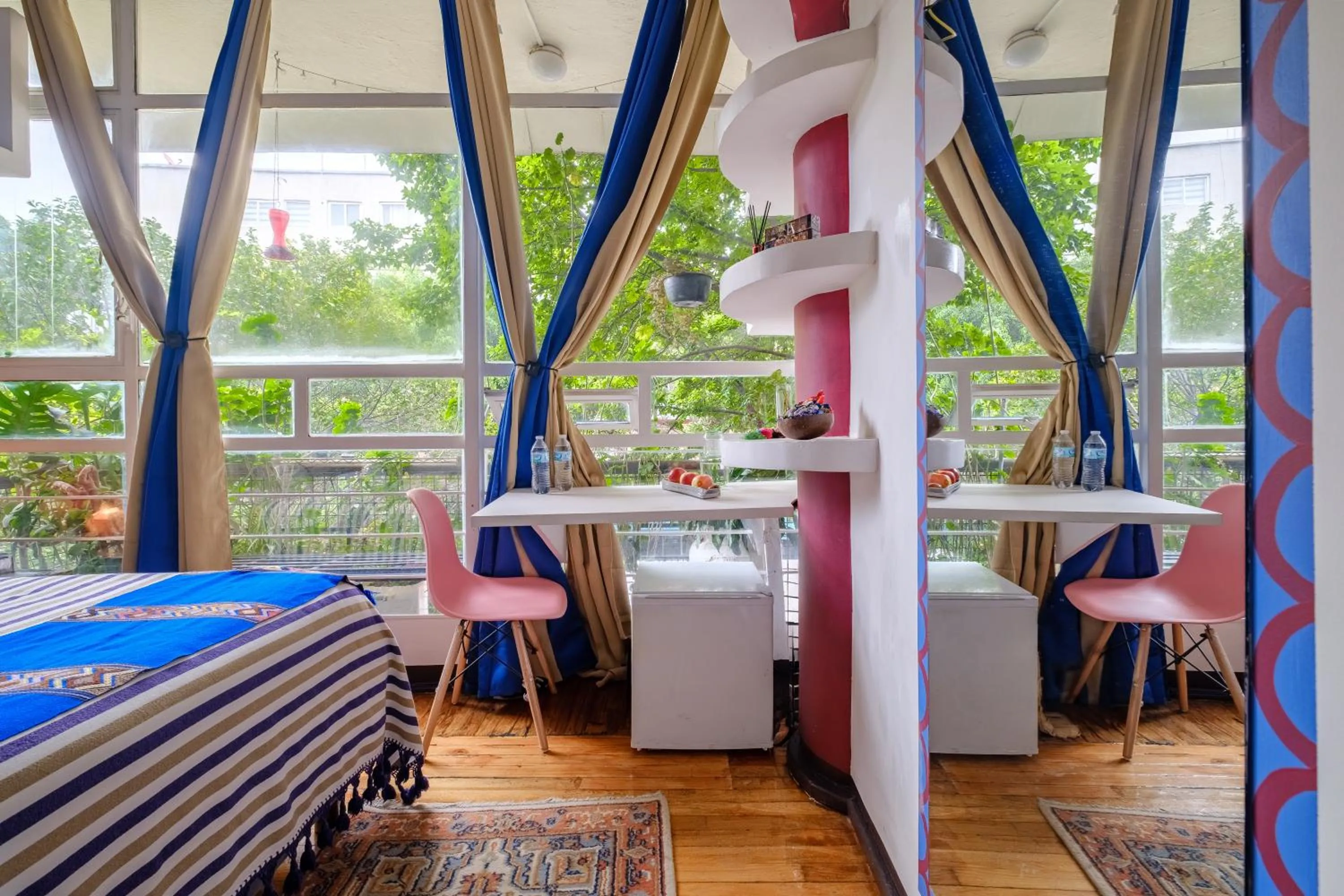 View (from property/room), Bed in Casa Itzae B&B Polanquito Dog Friendly