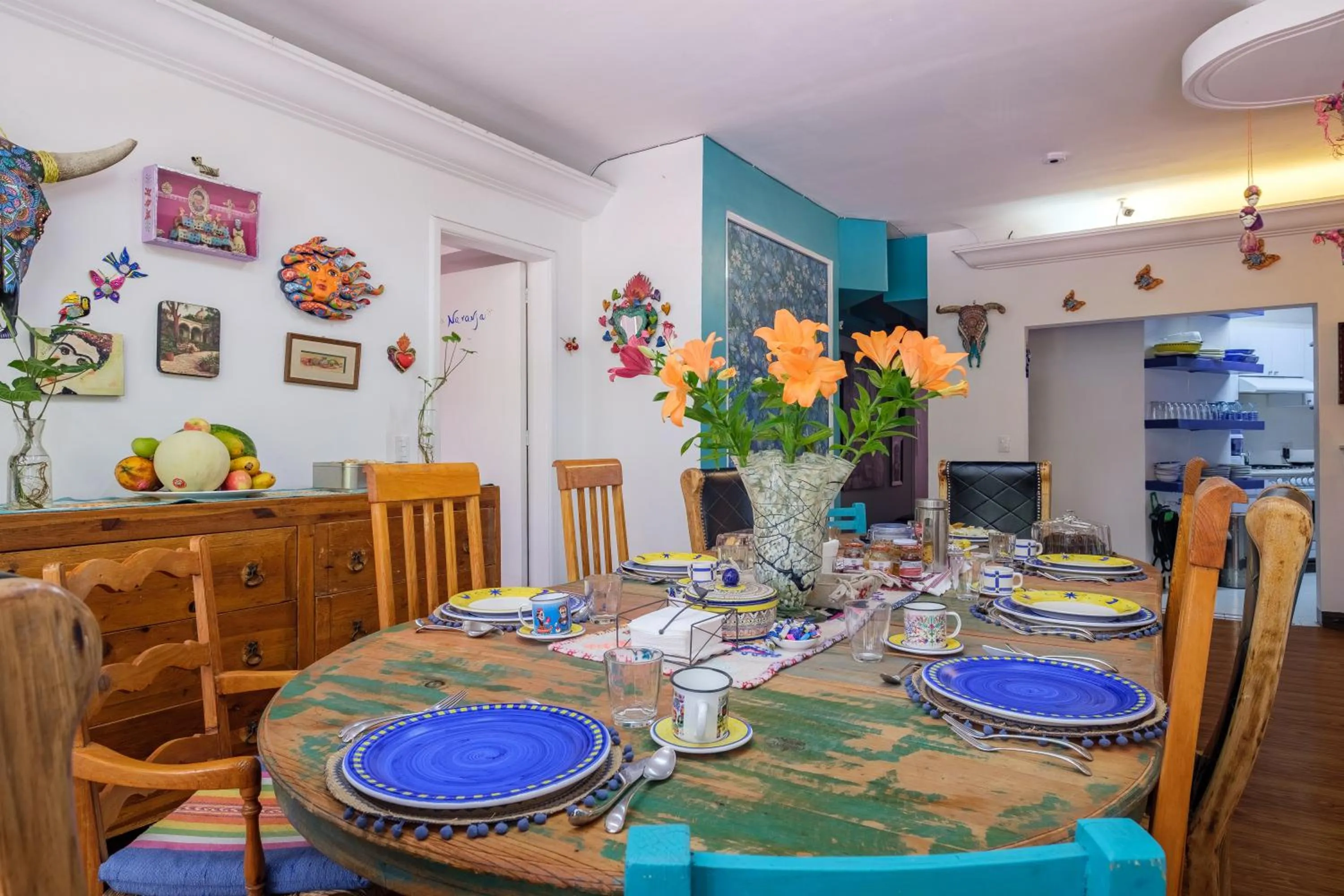 Kitchen or kitchenette in Casa Itzae B&B Polanquito Dog Friendly