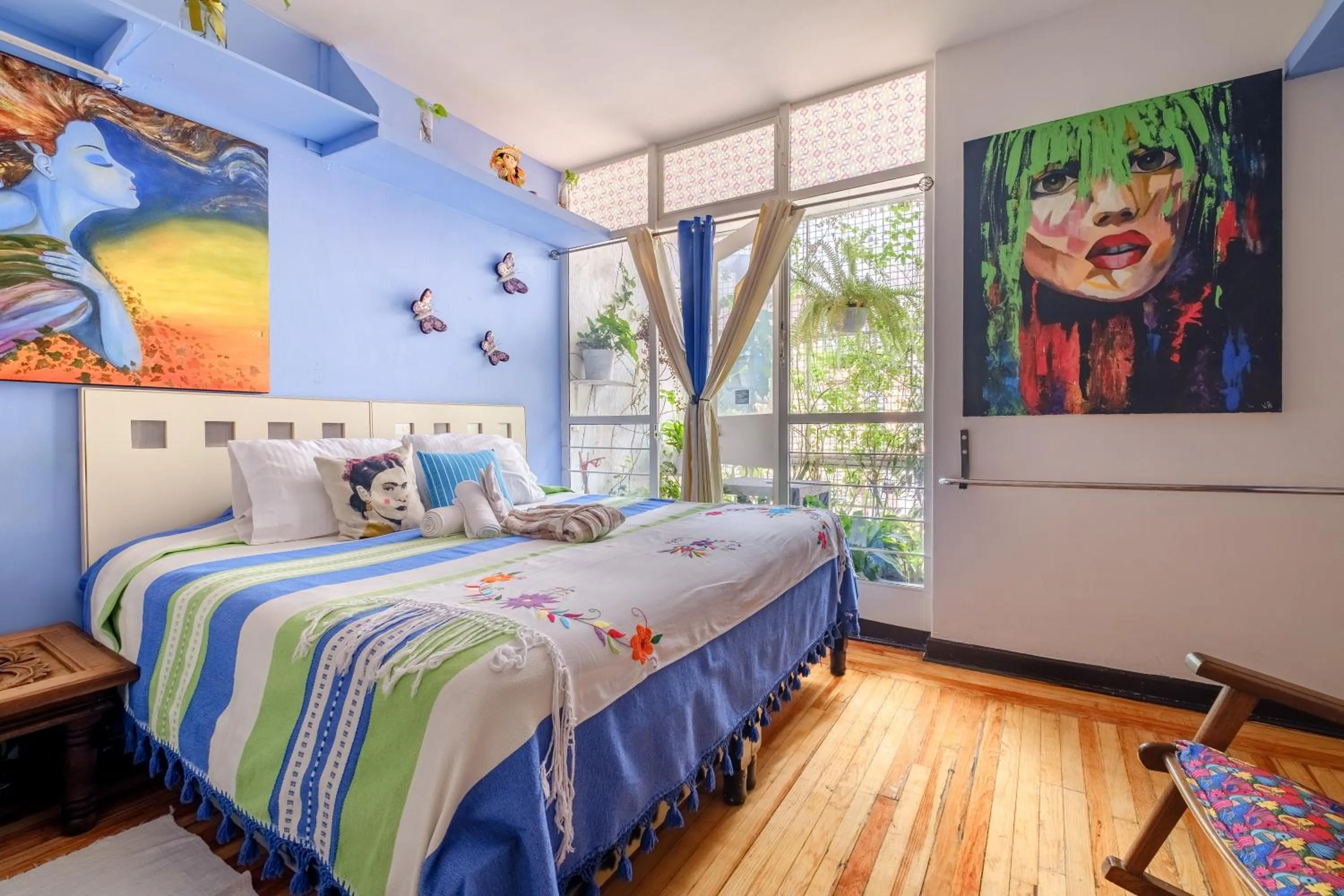 Bed in Casa Itzae B&B Polanquito Dog Friendly