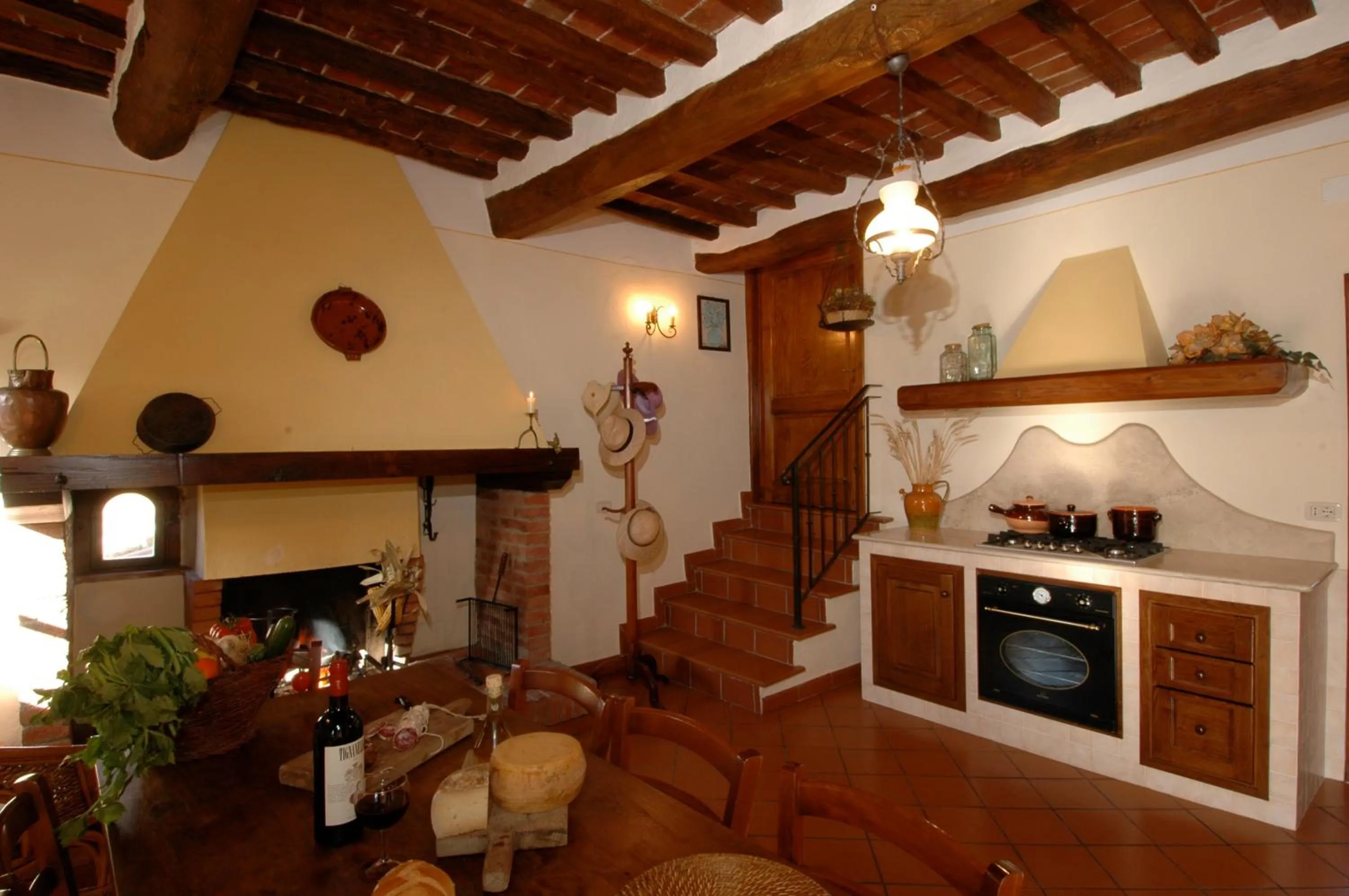 Communal kitchen in Agriturismo I Pagliai